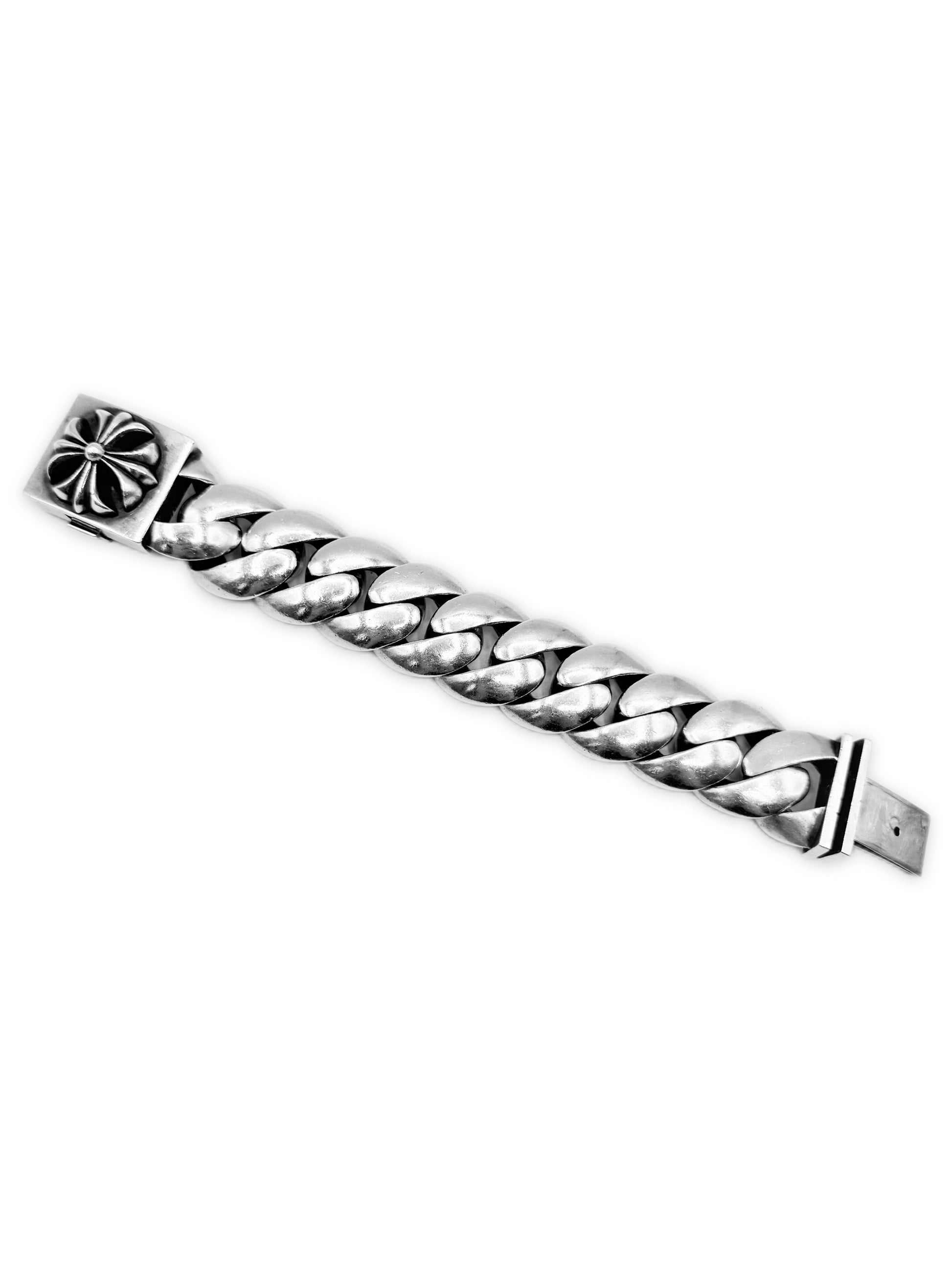 Chrome Hearts XXL Jumbo Cuban Link Plus Box ID .925 Silver Bracelet