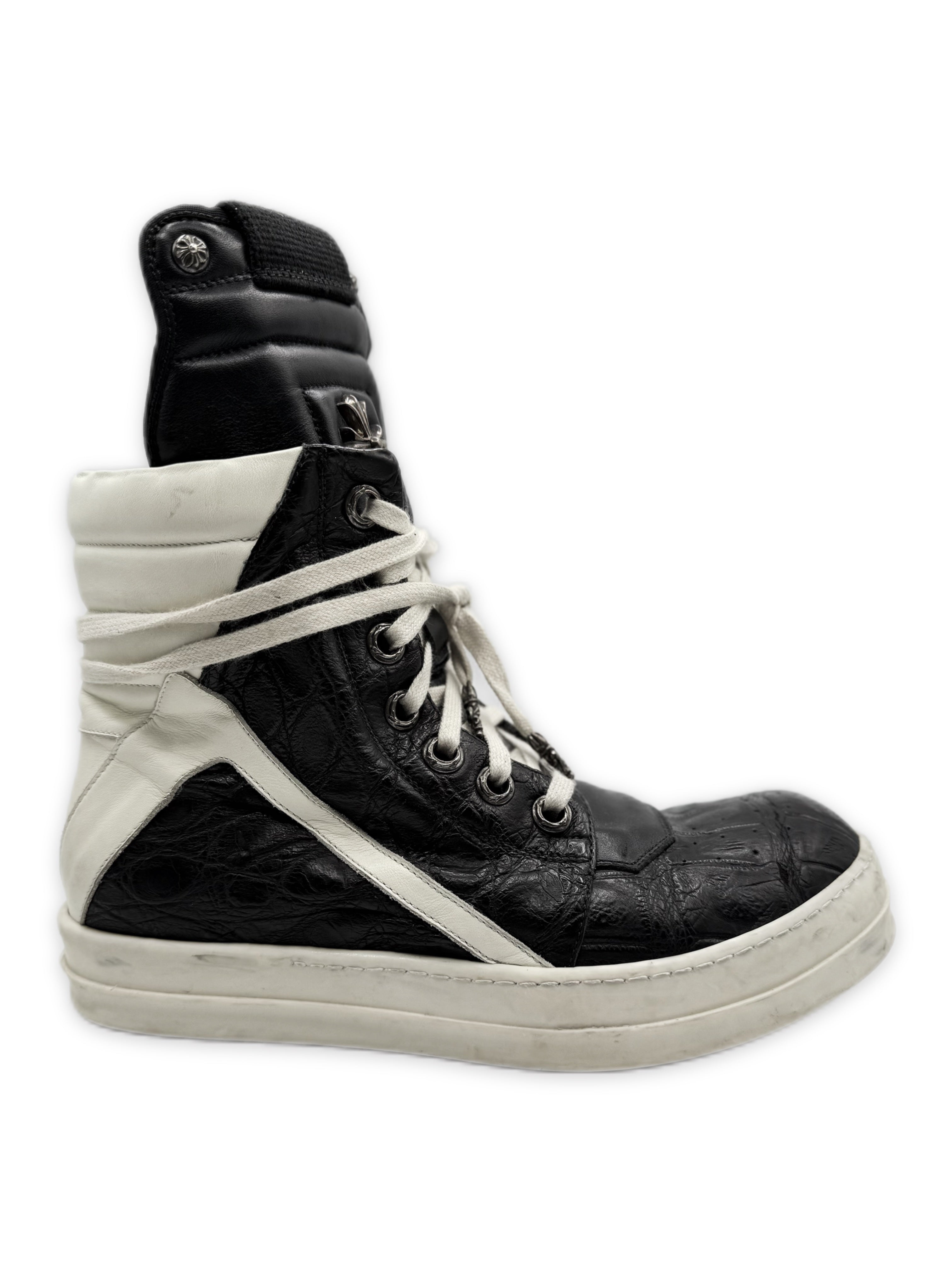 Chrome Hearts x Rick Owens 1/1 Crocodile Leather Geobasket Sneakersi