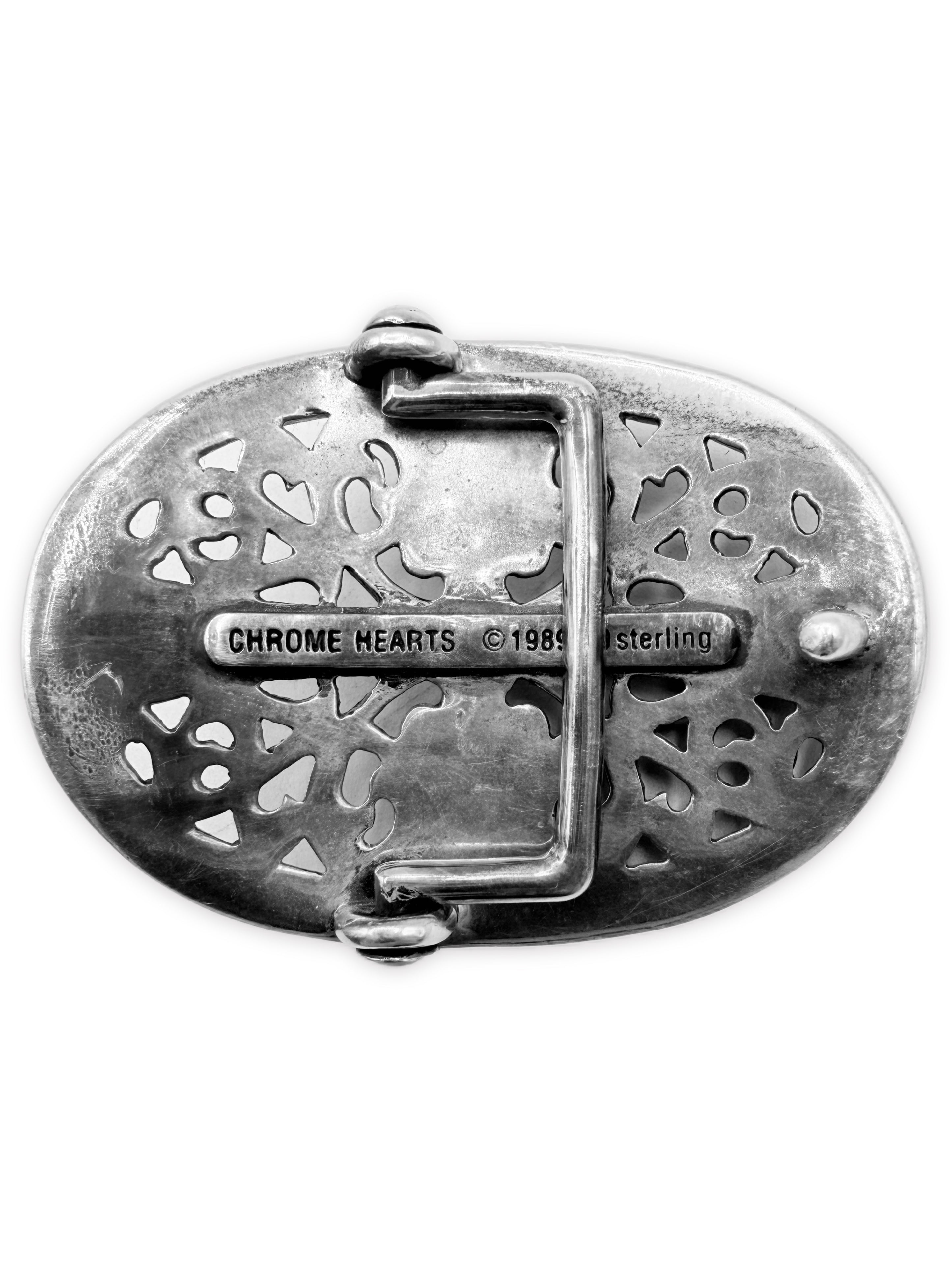 Chrome Hearts Oval 1.5 inch .925 Silver Belt Buckle