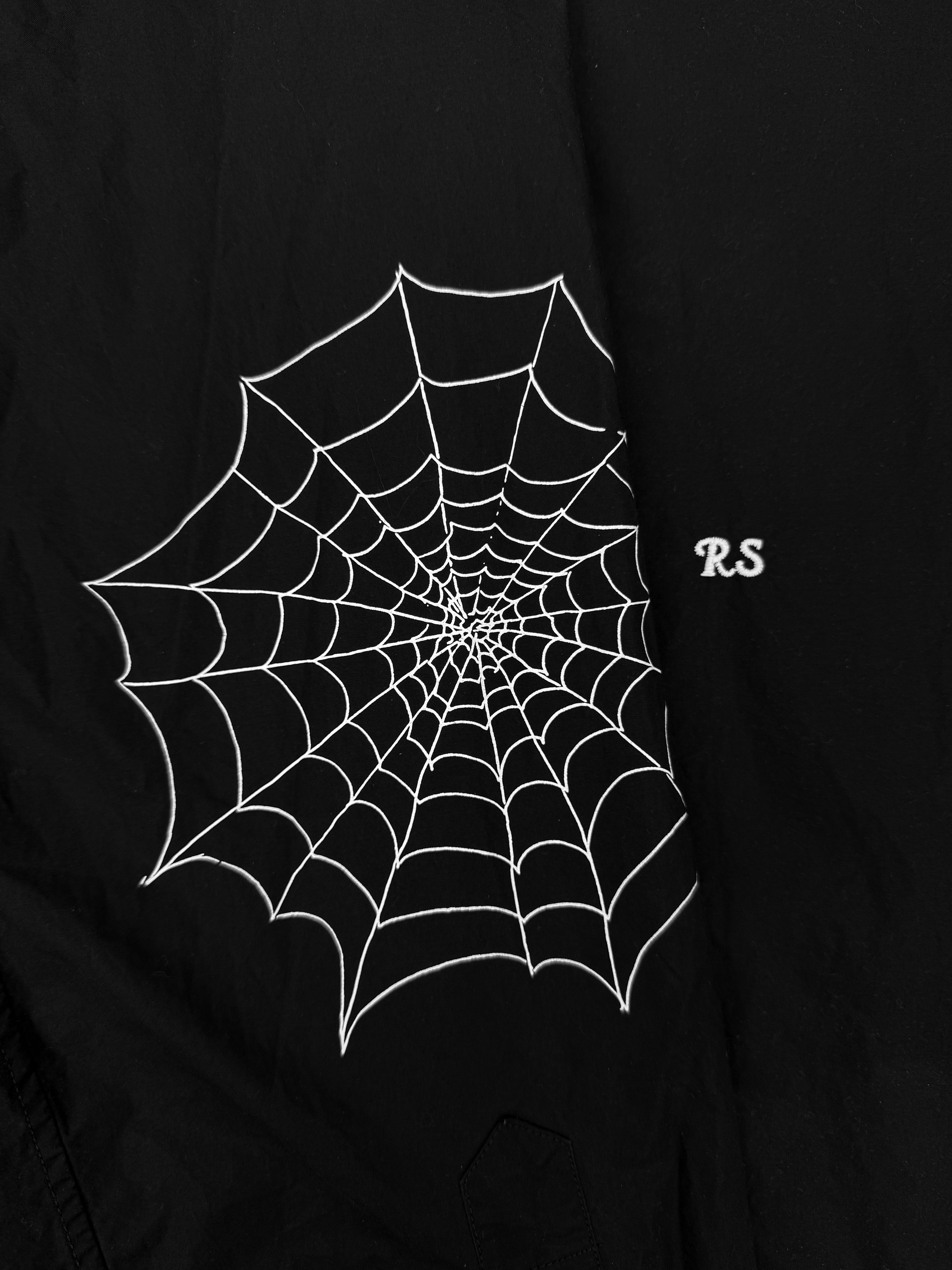 AW21 Raf Simons ‘Spiderweb’ Gothic Skeleton Button Up Long Sleeve