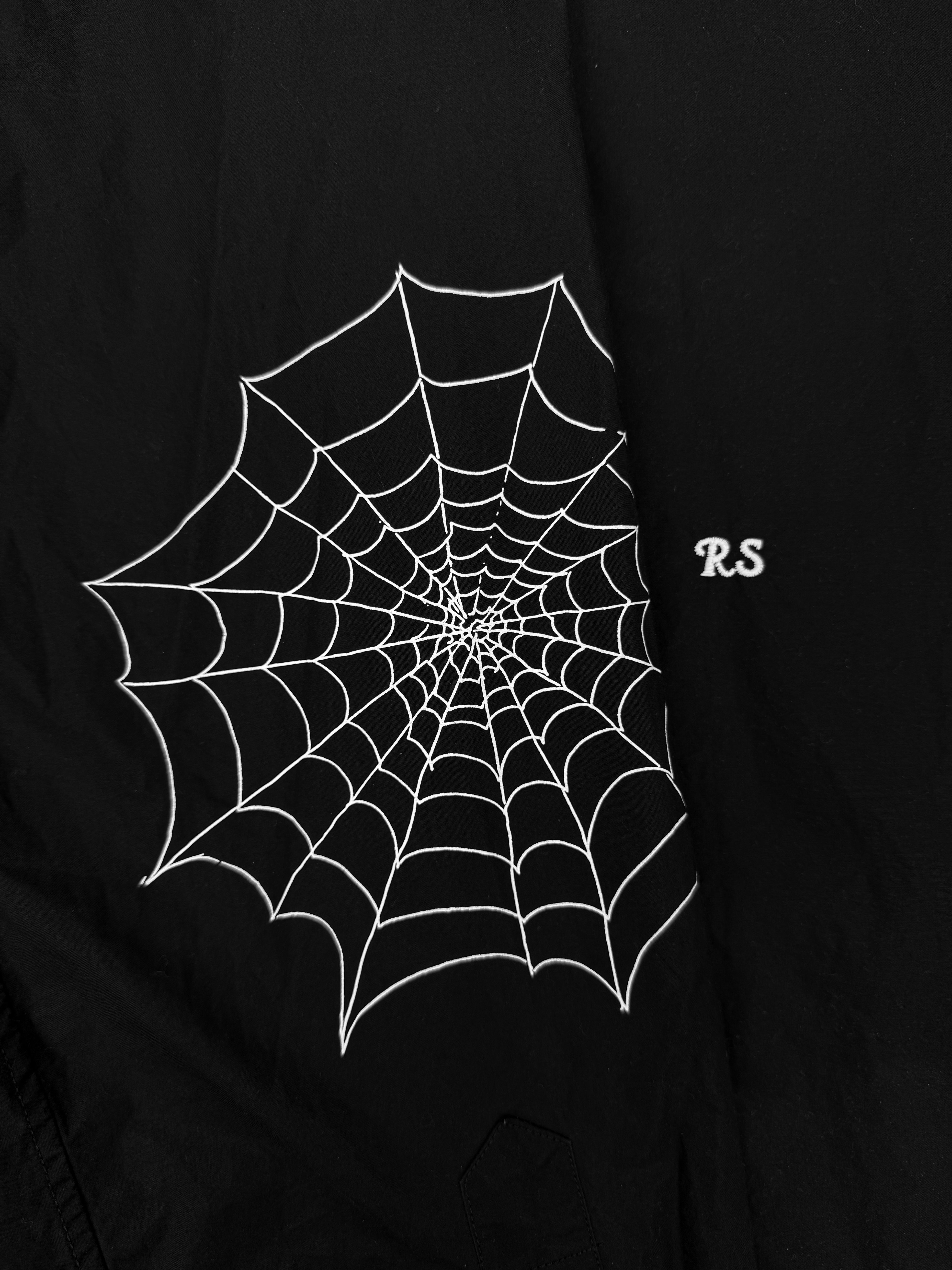AW21 Raf Simons ‘Spiderweb’ Gothic Skeleton Button Up Long Sleeve