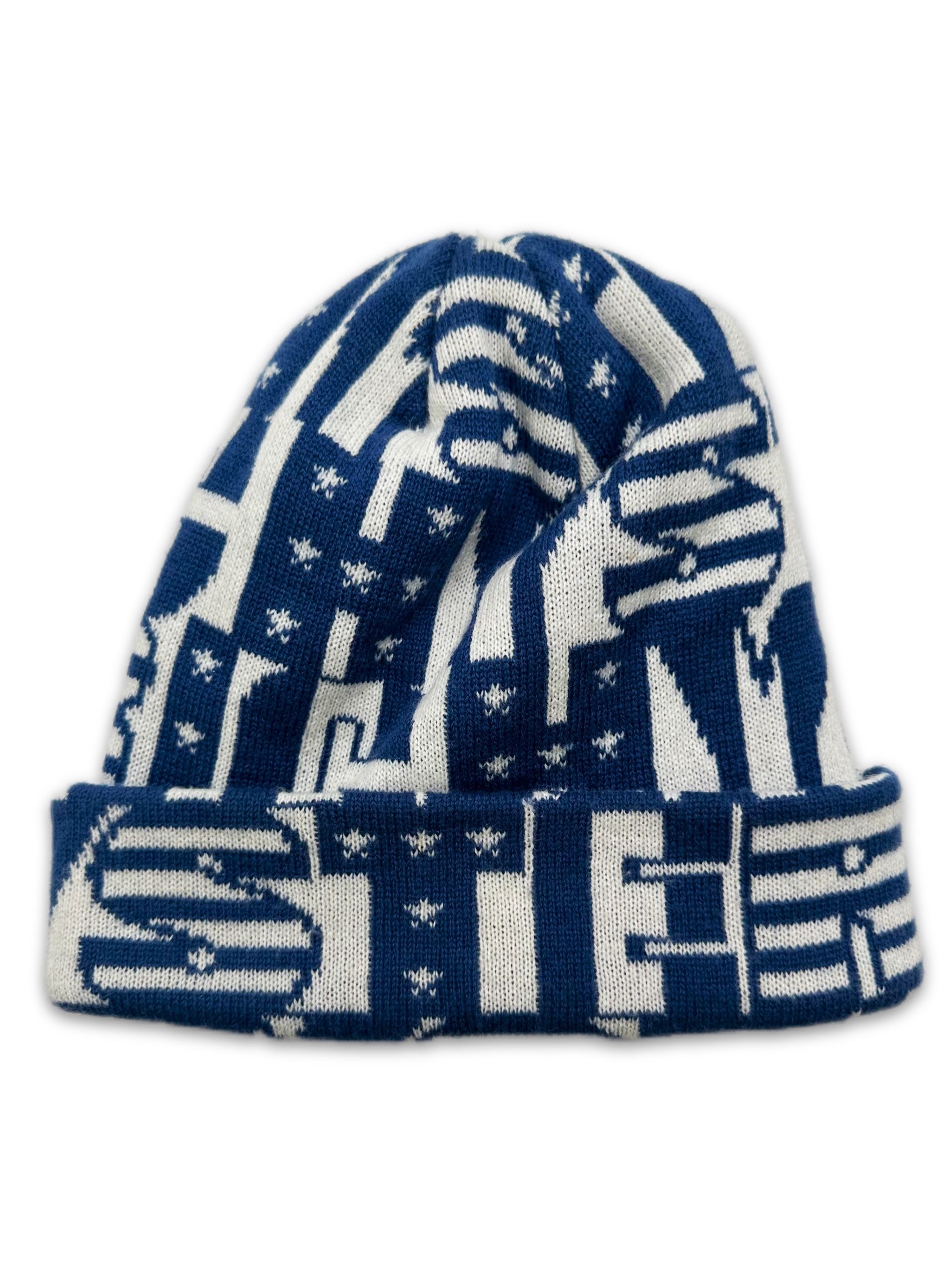 00s Hysteric Glamour Monogram Navy Blue Beanie