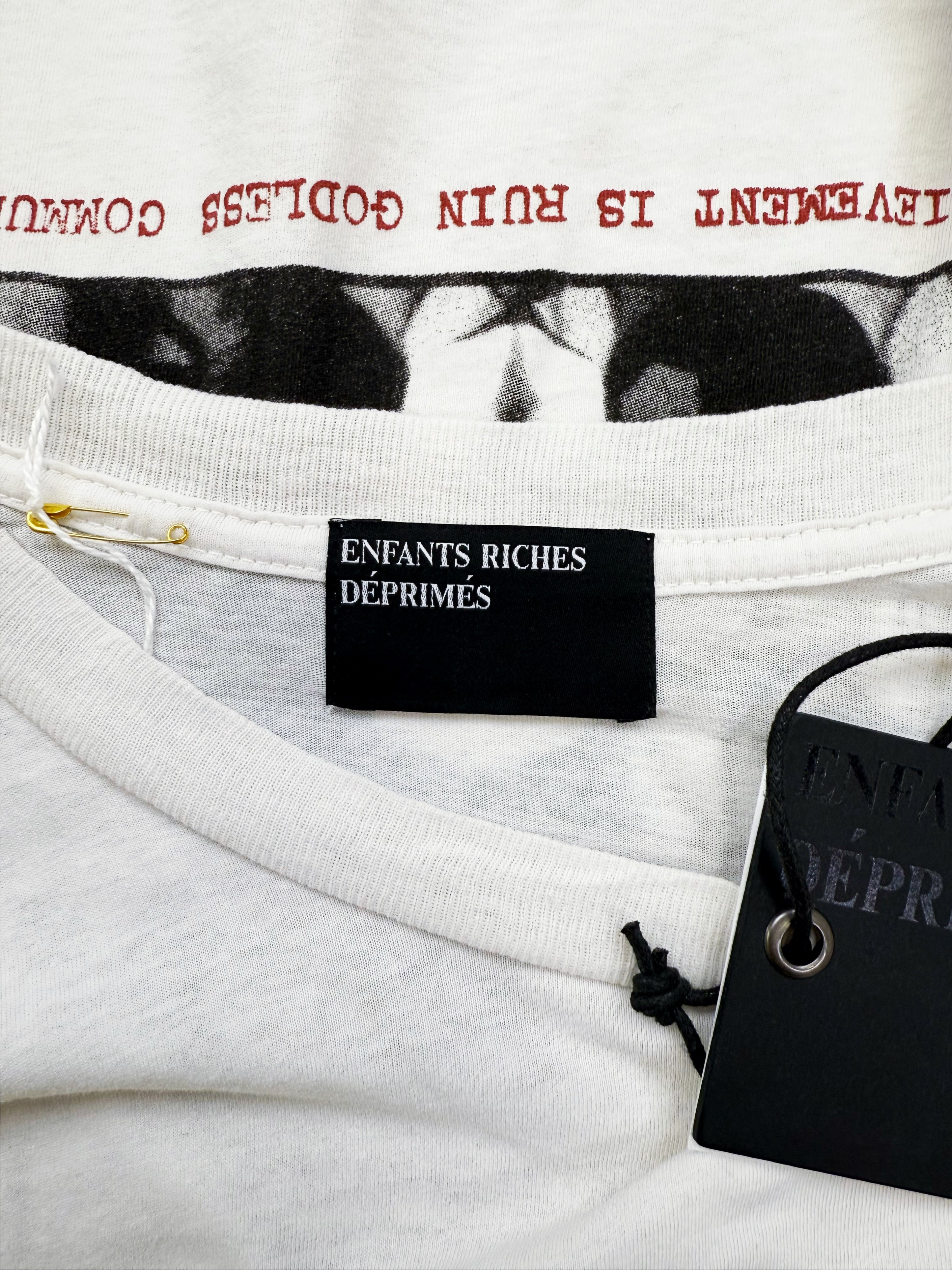 Enfants Riches Deprimes ‘Ritual Prayer’ White Graphic T-Shirt