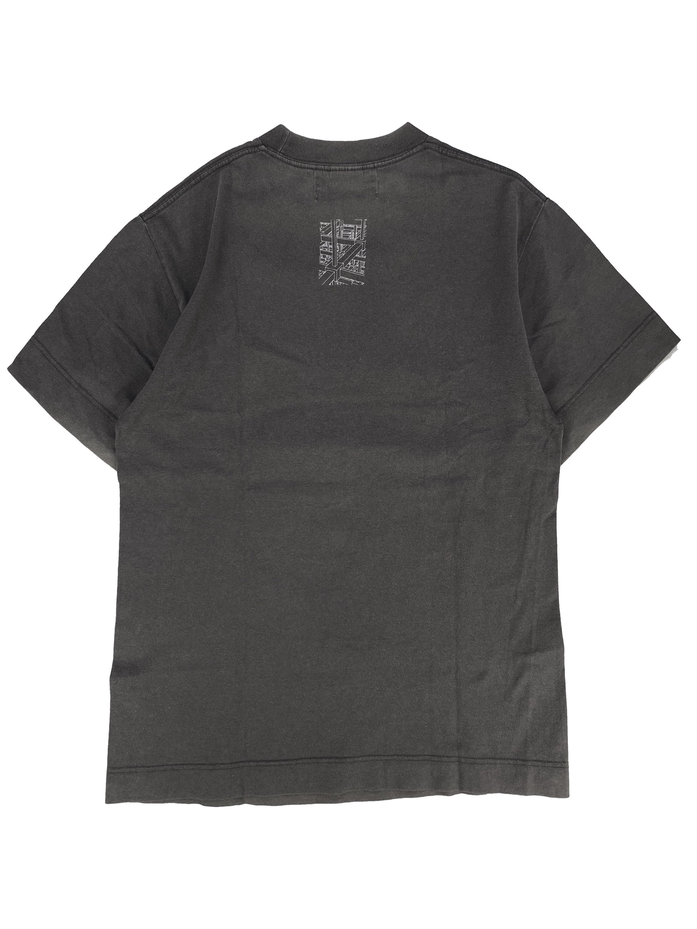 2001 General Research ‘Collage’ Cut Out Slate Grey T-Shirt