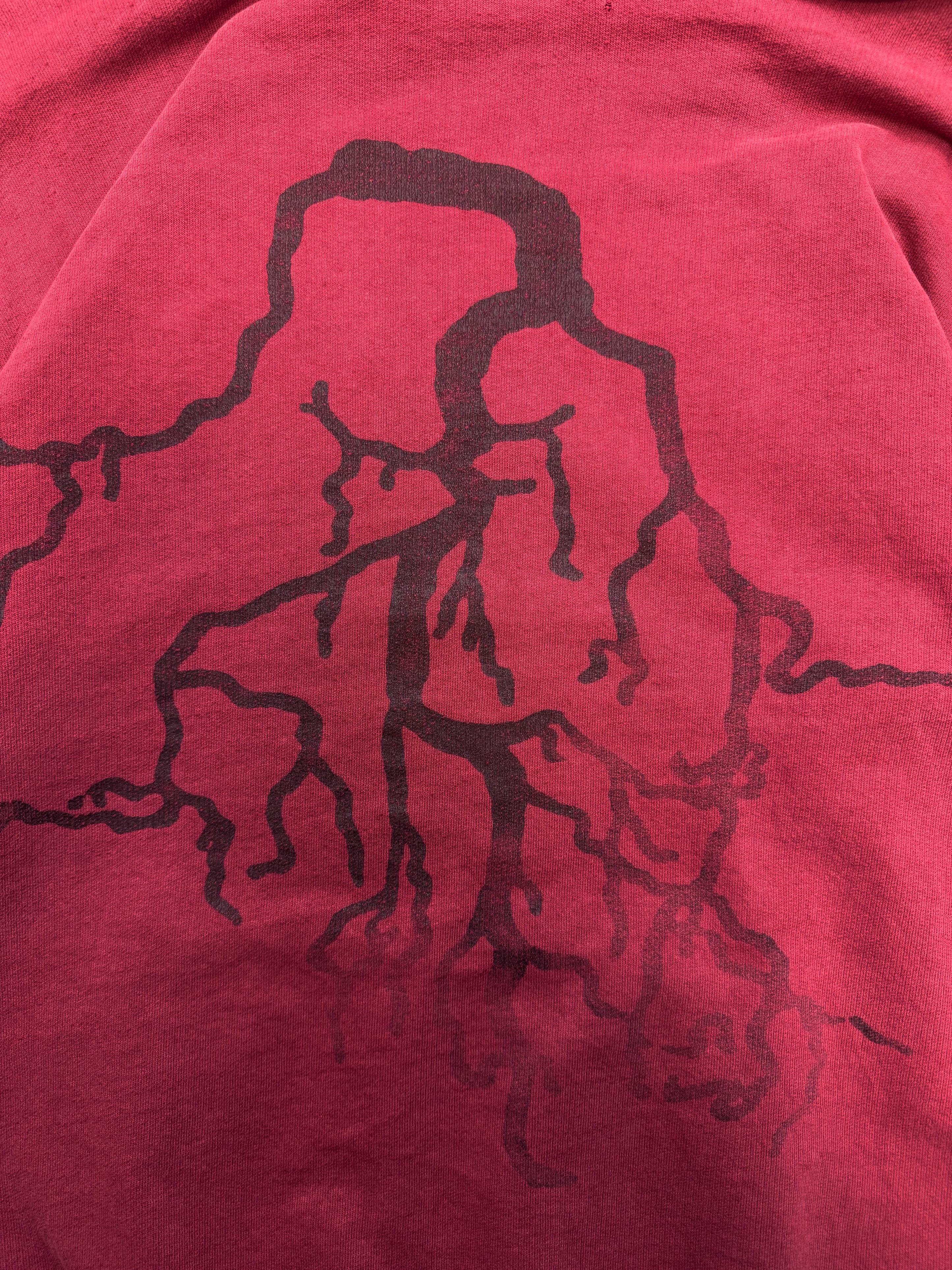 AW02 Raf Simons ‘Virginia Creeper’ Red Faded Roots Hoodie