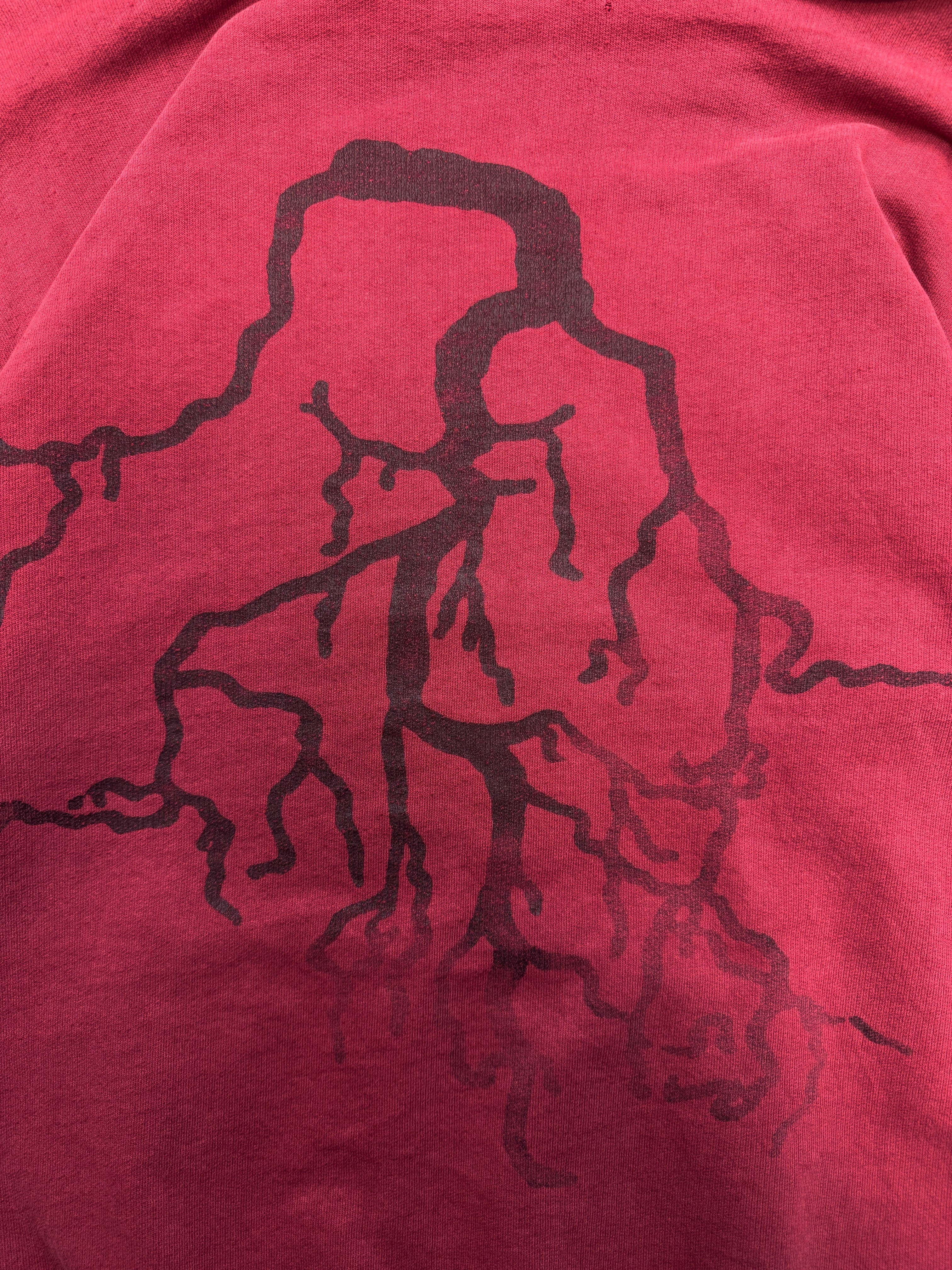 AW02 Raf Simons ‘Virginia Creeper’ Red Faded Roots Hoodie