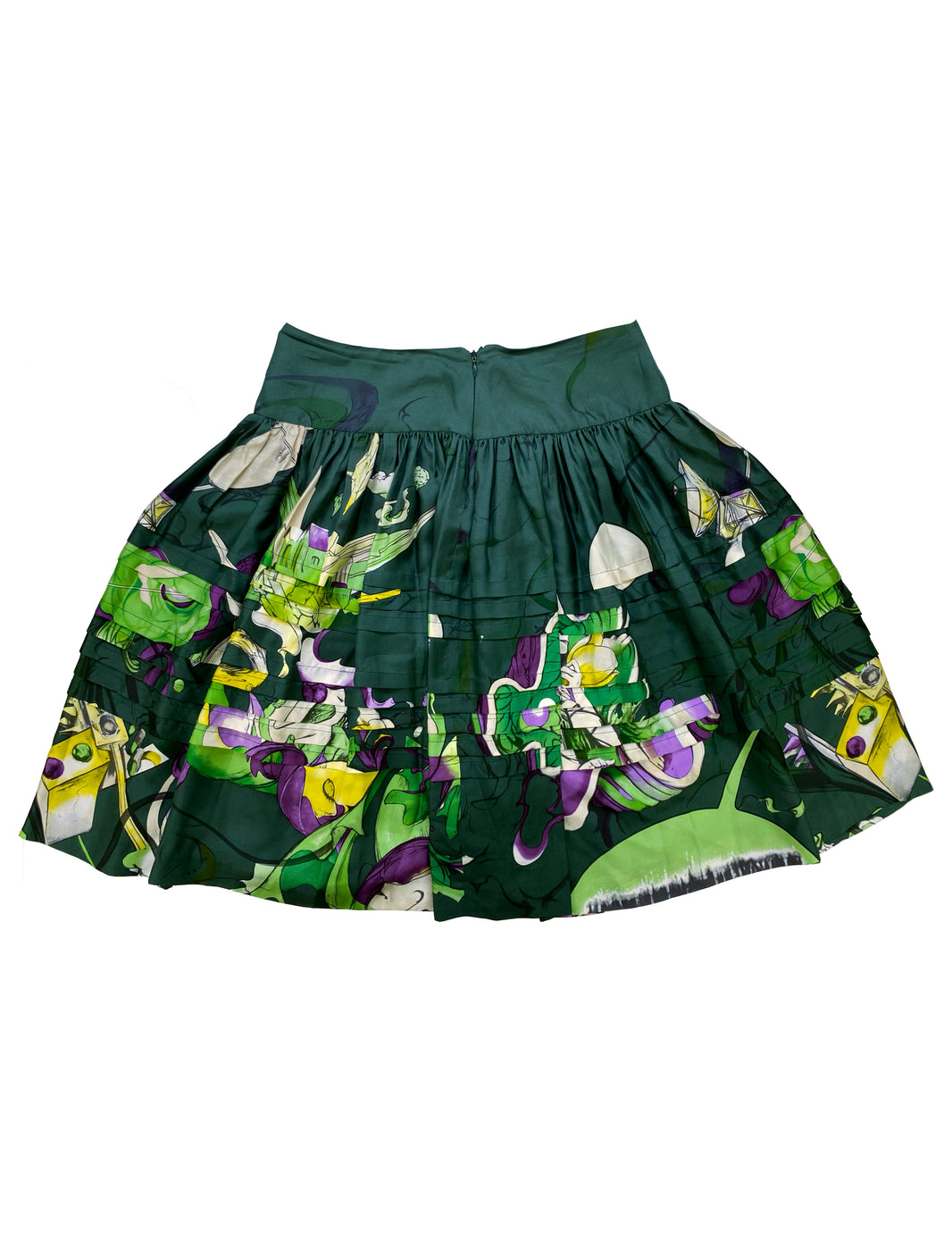 SS08 Prada x James Jean Fairy Print Pleated Skirt
