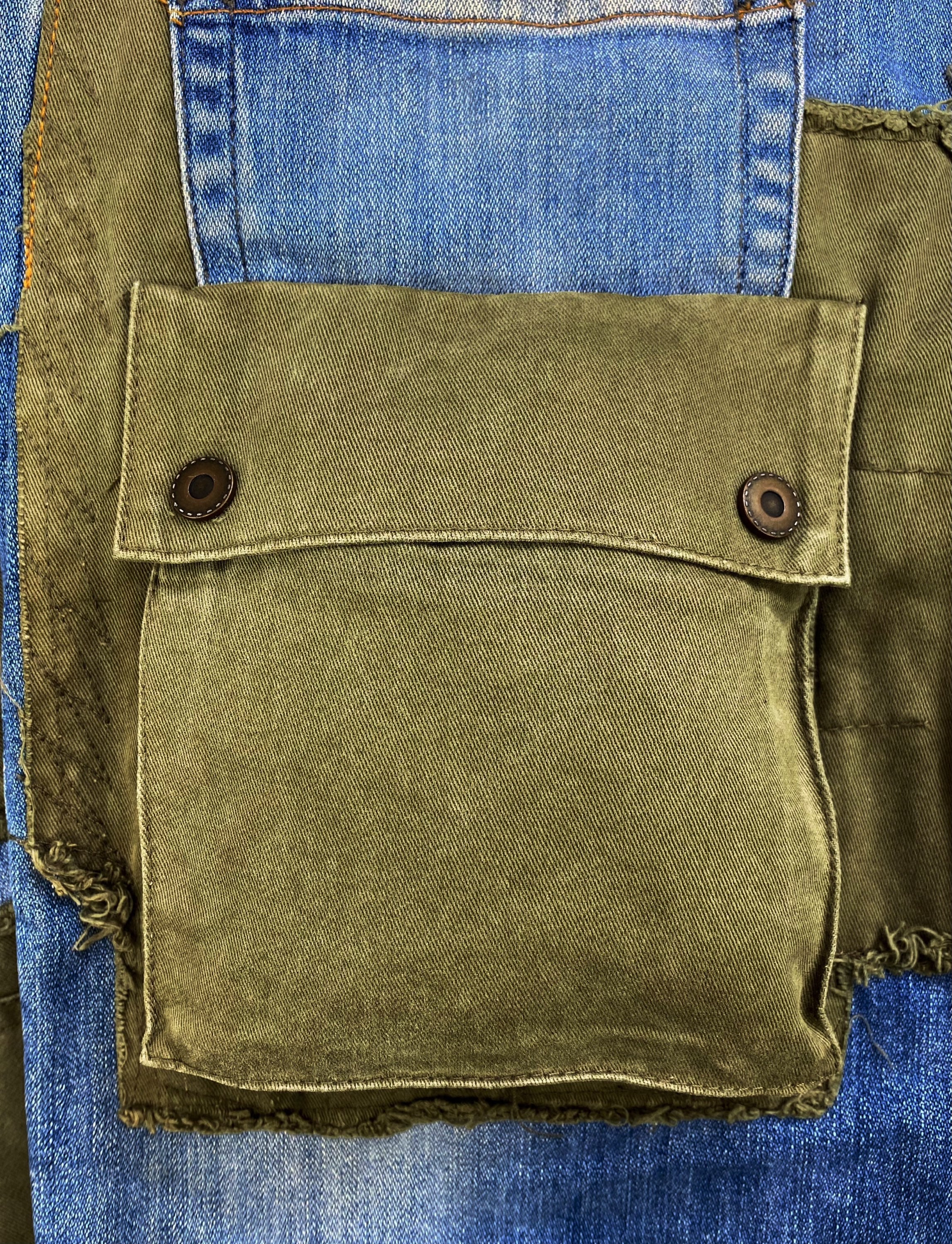 AW05 Dolce &amp; Gabbana Multi Pocket 3D Rebuild Cargo Denim