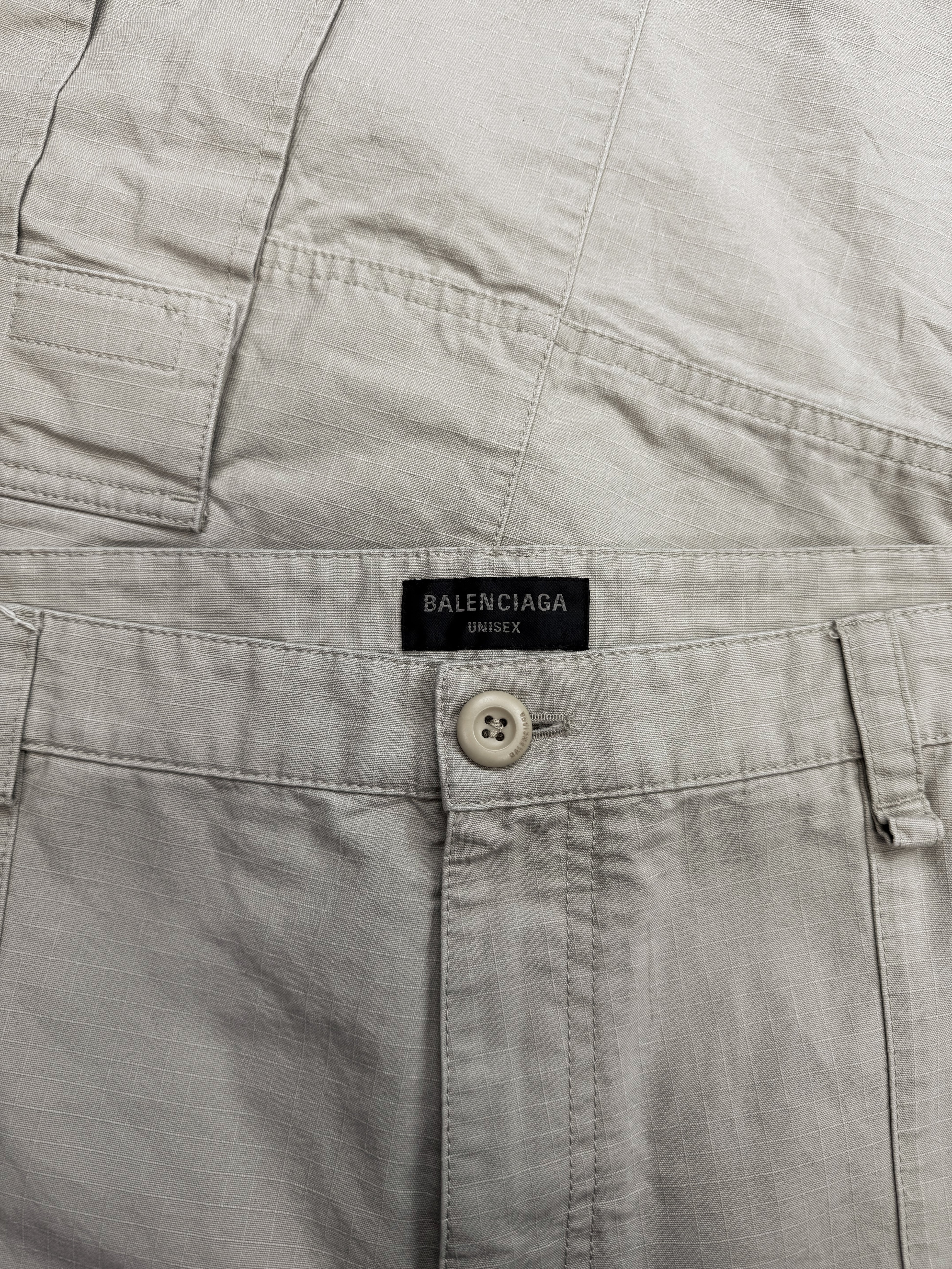 AW23 Balenciaga Flared Beige Multi Pocket Cargo Pants
