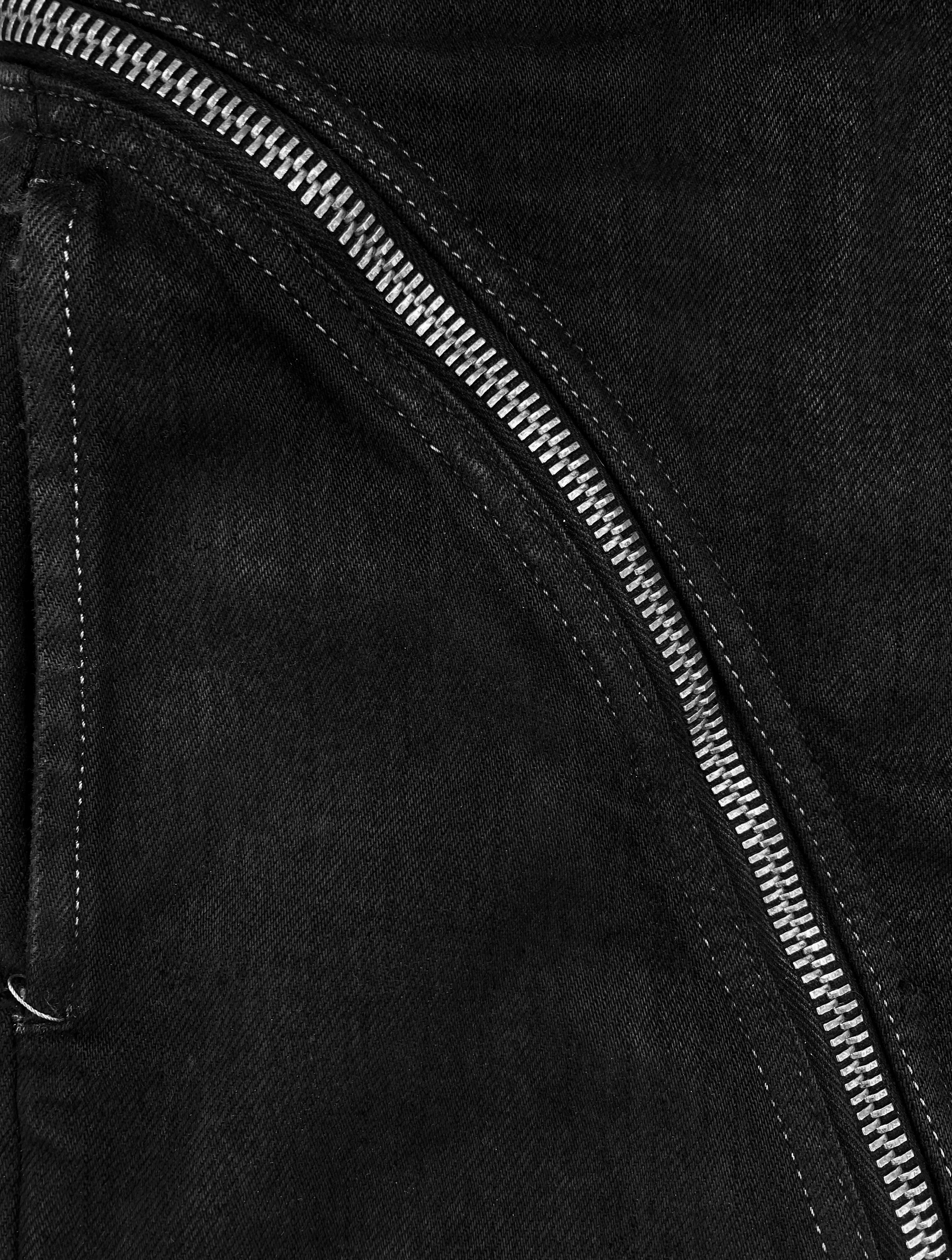 FW15 Rick Owens DRKSHDW “Blackety Black” Aircut Denim