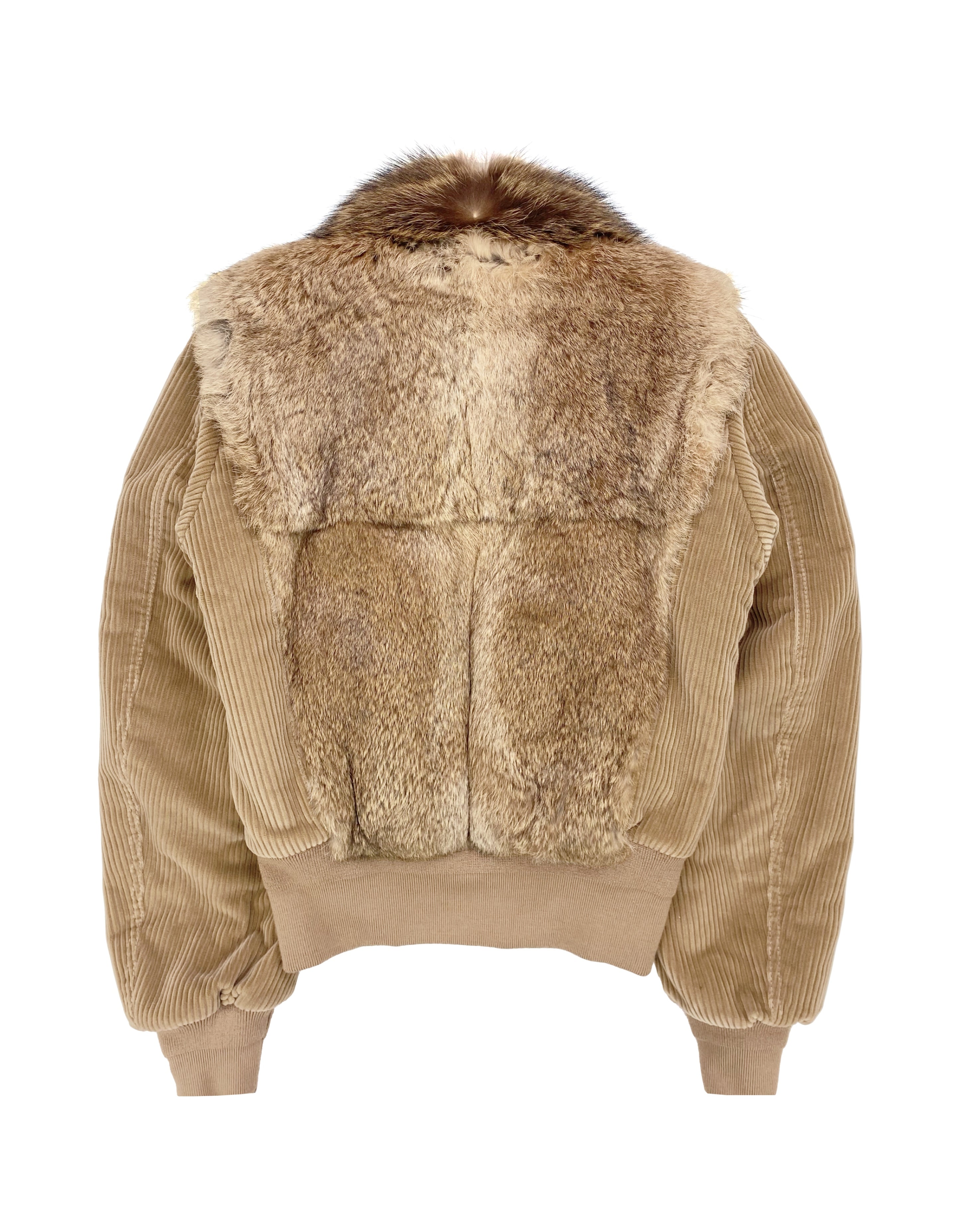 AW04 Dolce & Gabbana D-Ring Racoon Fur Aviator Bomber Jacket