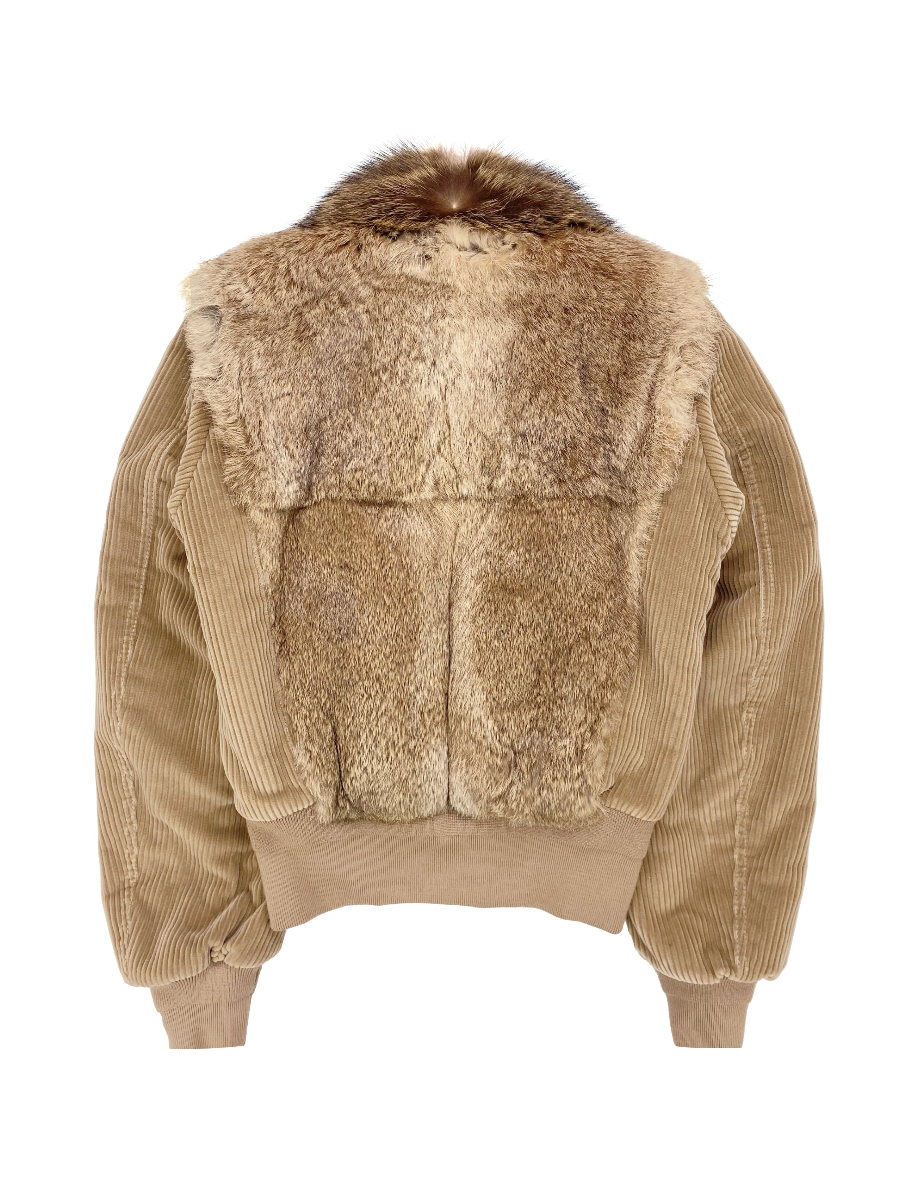 AW04 Dolce &amp; Gabbana D-Ring Racoon Fur Aviator Bomber Jacket