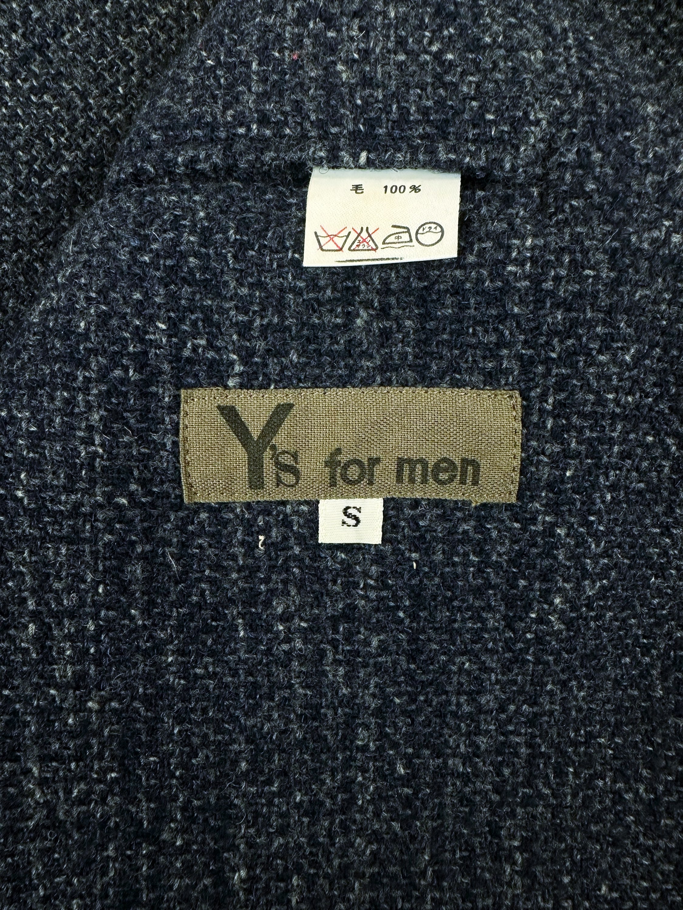 Yohji Yamamoto Y’s Blue Tweed Double Breasted Jacket