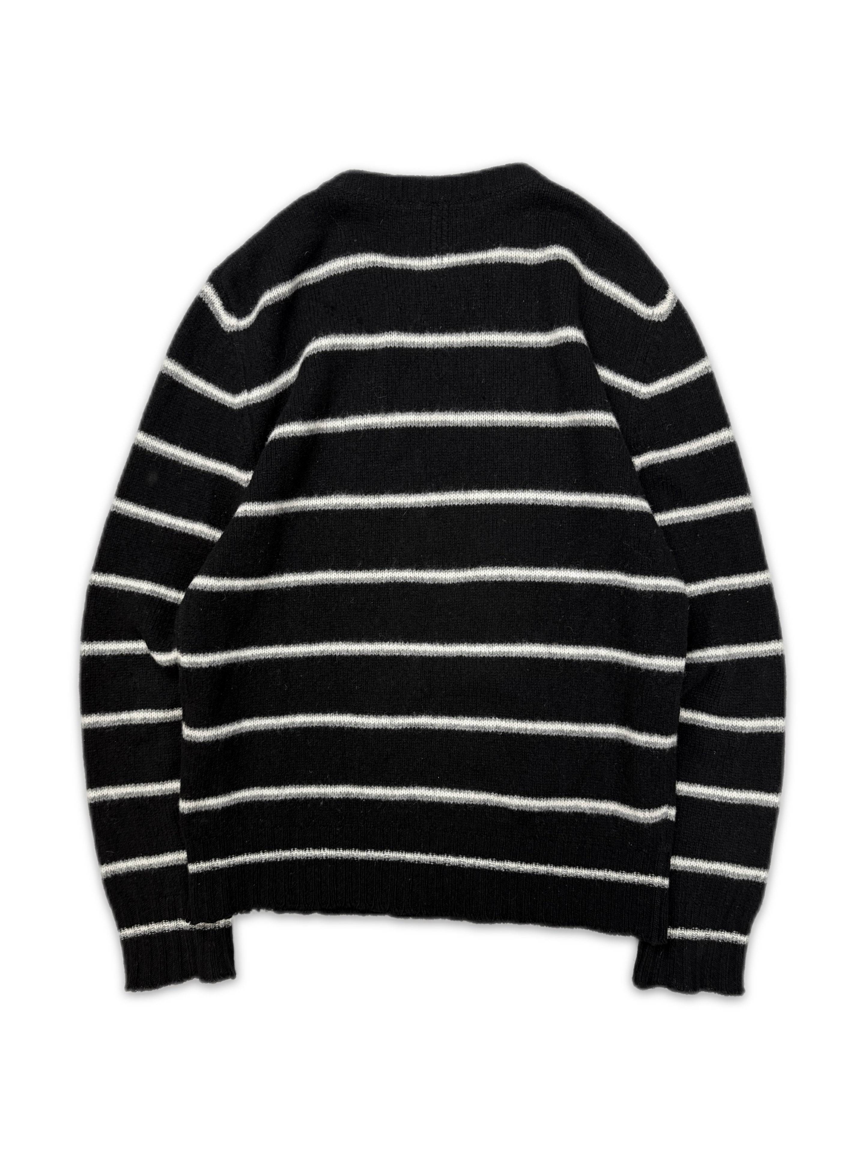 AW14 Saint Laurent Paris Hedi Slimane Striped Mohair Knitted Sweater