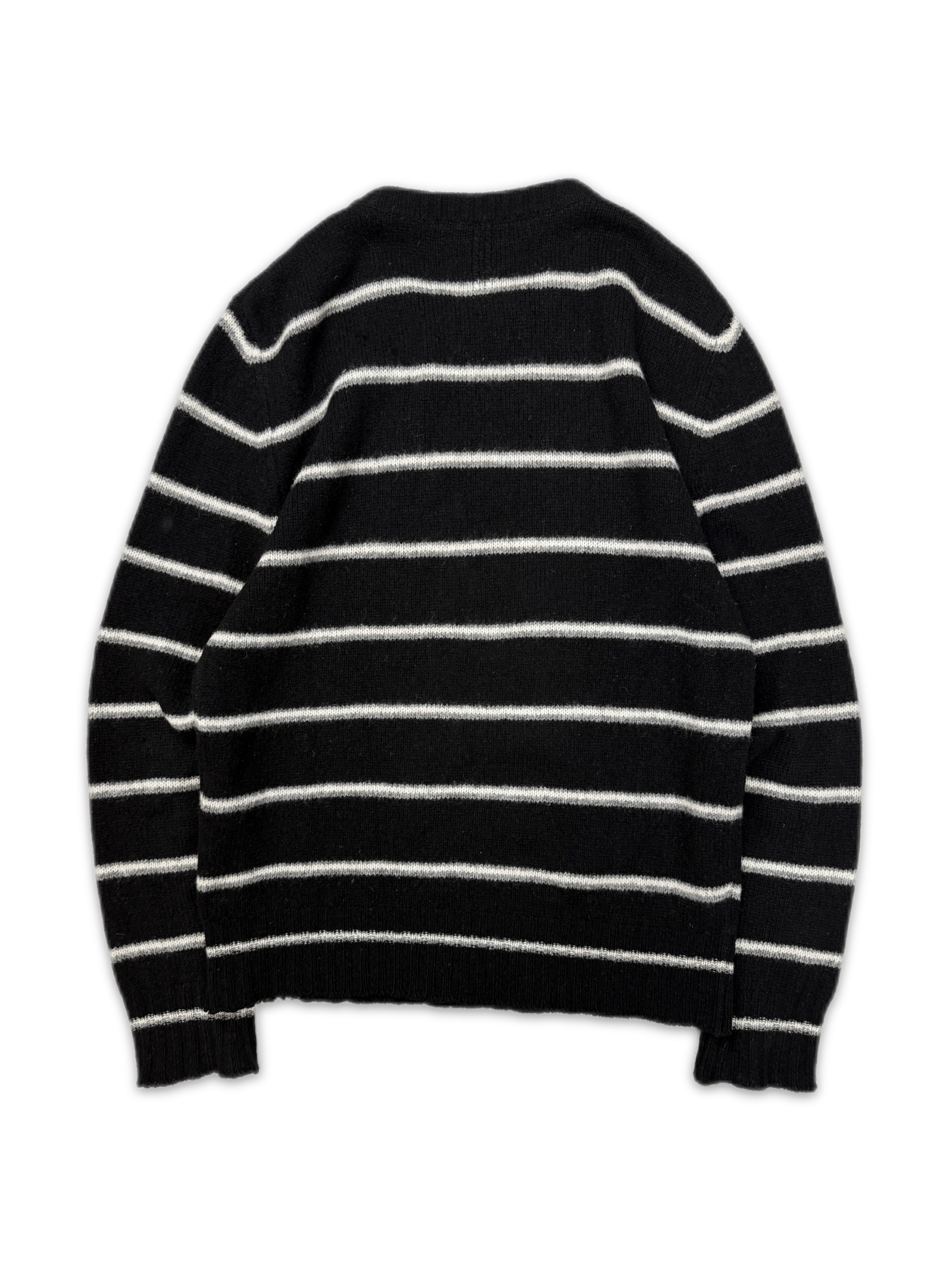 AW14 Saint Laurent Paris Hedi Slimane Striped Mohair Knitted Sweater