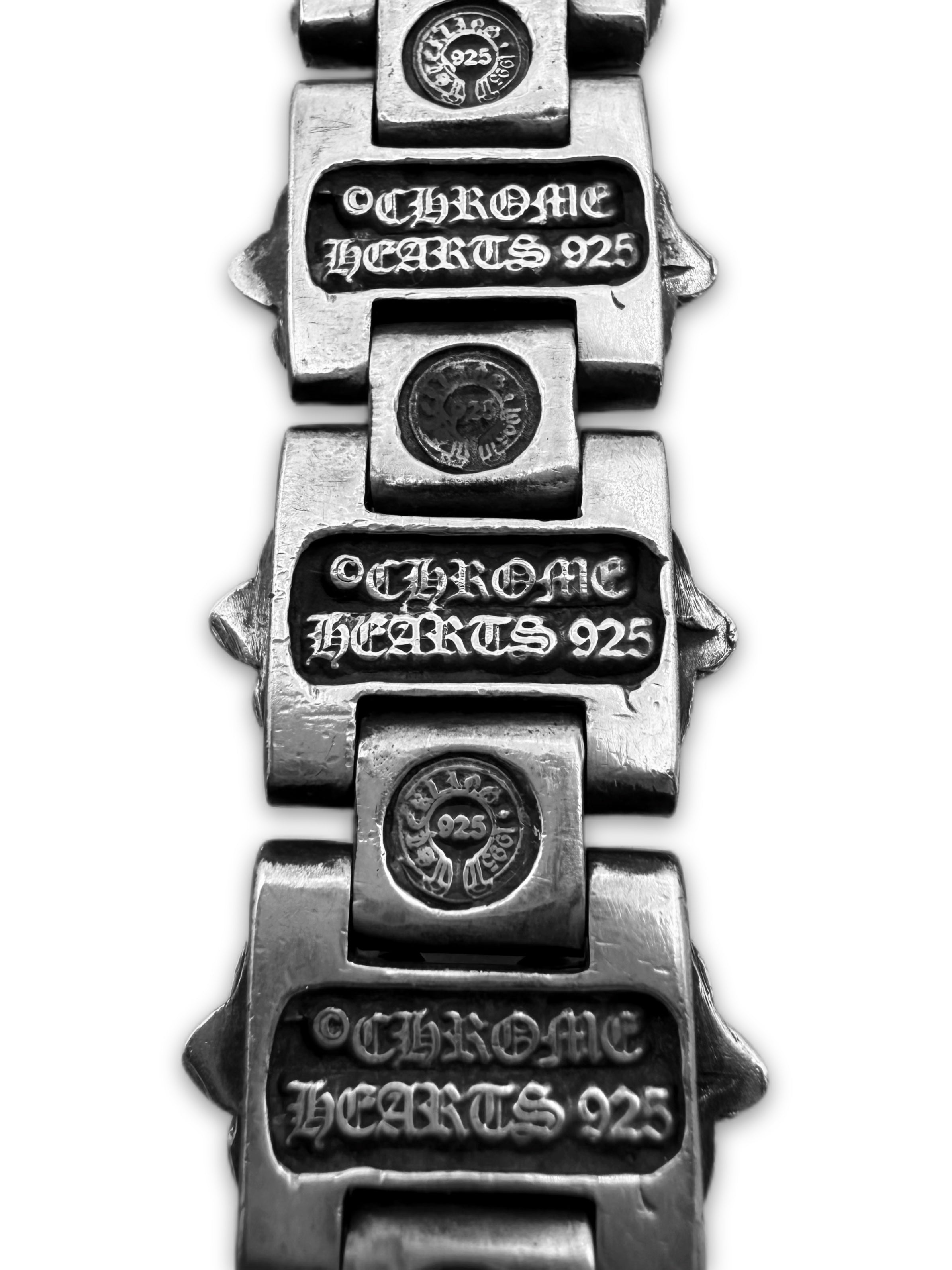 Chrome Hearts ‘Fleur’ H Link .925 Silver XL Bracelet