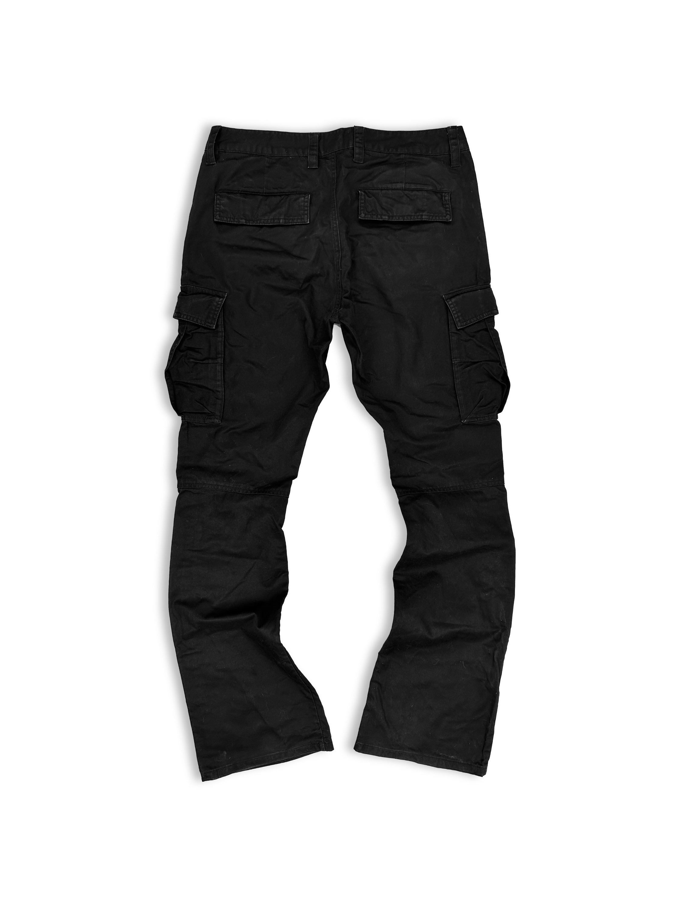 Katharine Hamnett Black D-Ring Flared Cargo Pants