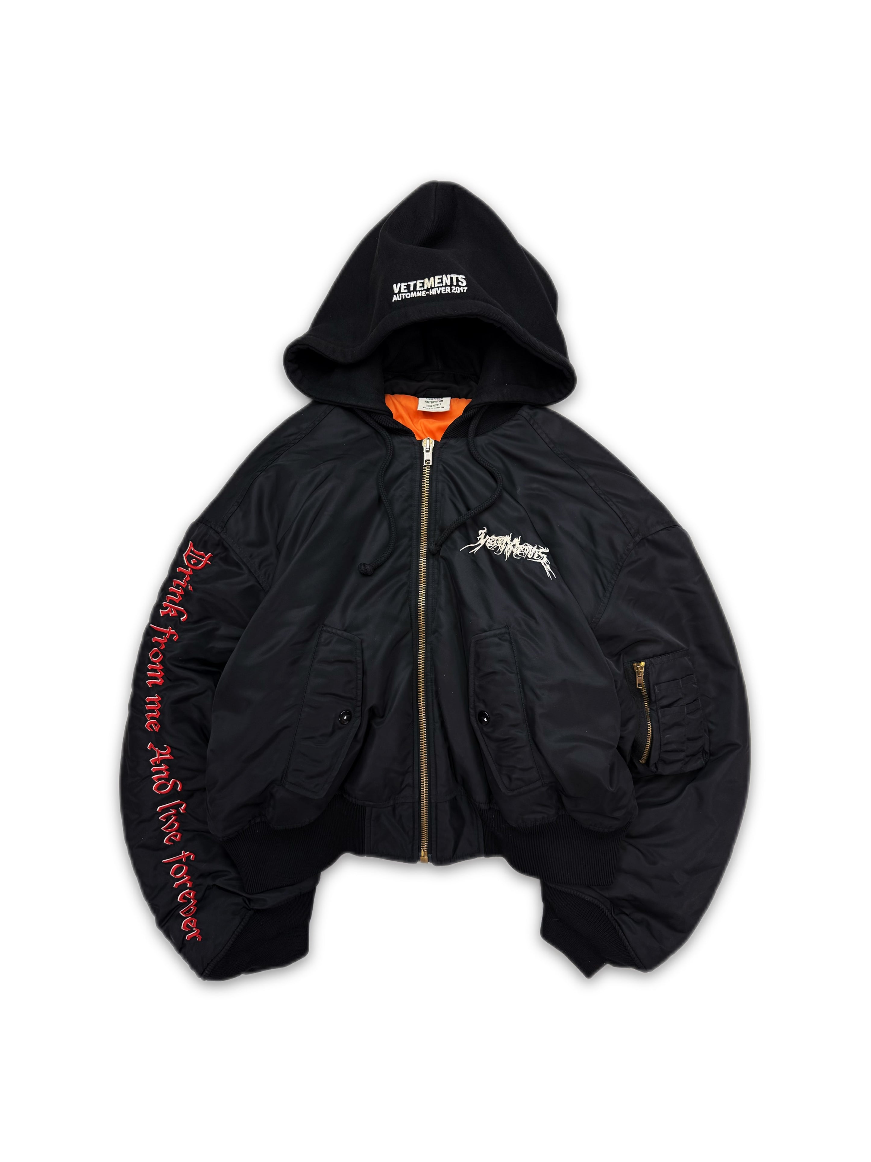 AW17 Vetements Femme ‘Total Fucking Darkness’ Pentagram Bomber Jacket