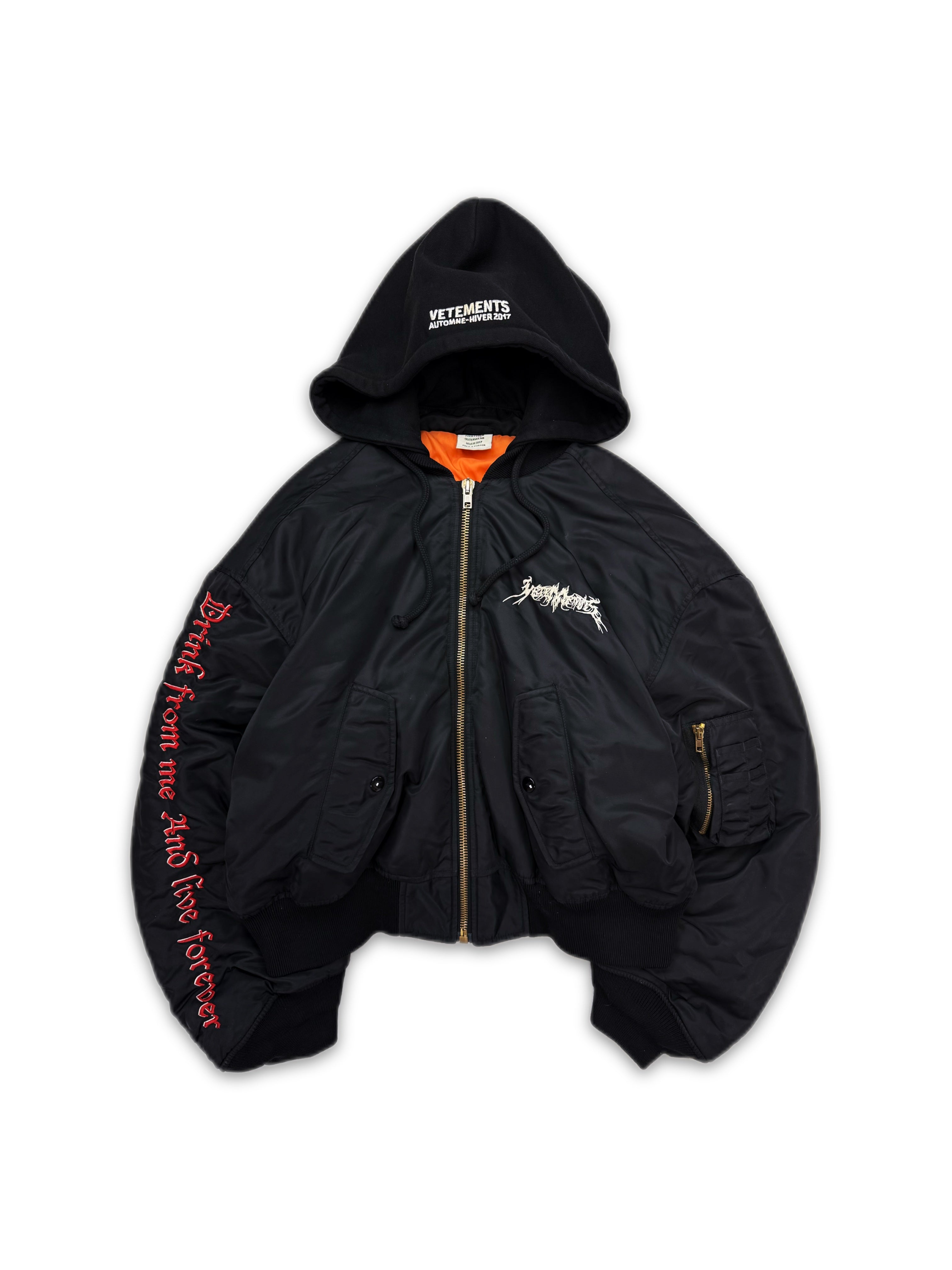 AW17 Vetements Femme ‘Total Fucking Darkness’ Pentagram Bomber Jacket