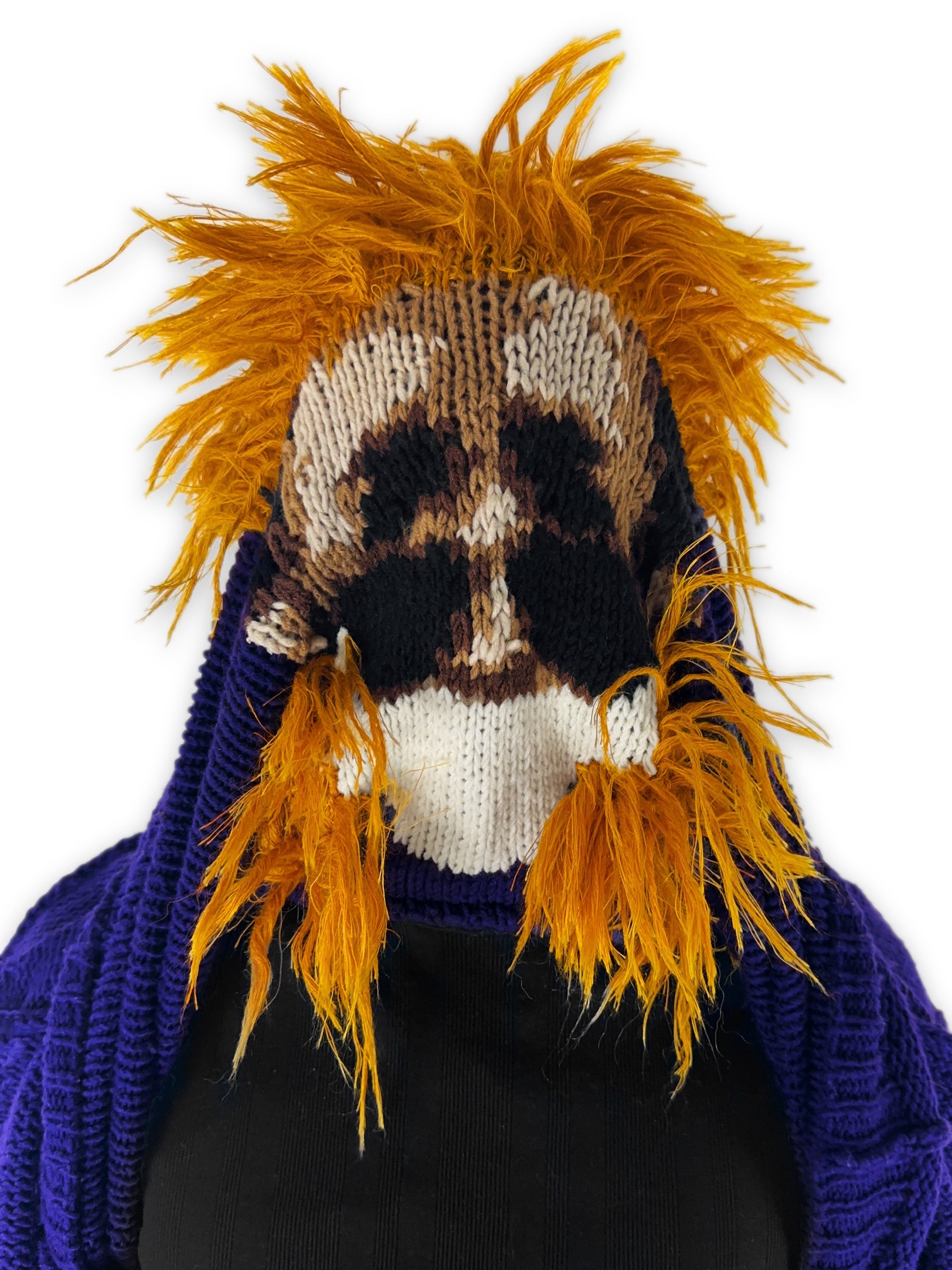 SS20 Doublet ‘Mask’ Face Reversible Ginger Knitted Sweater