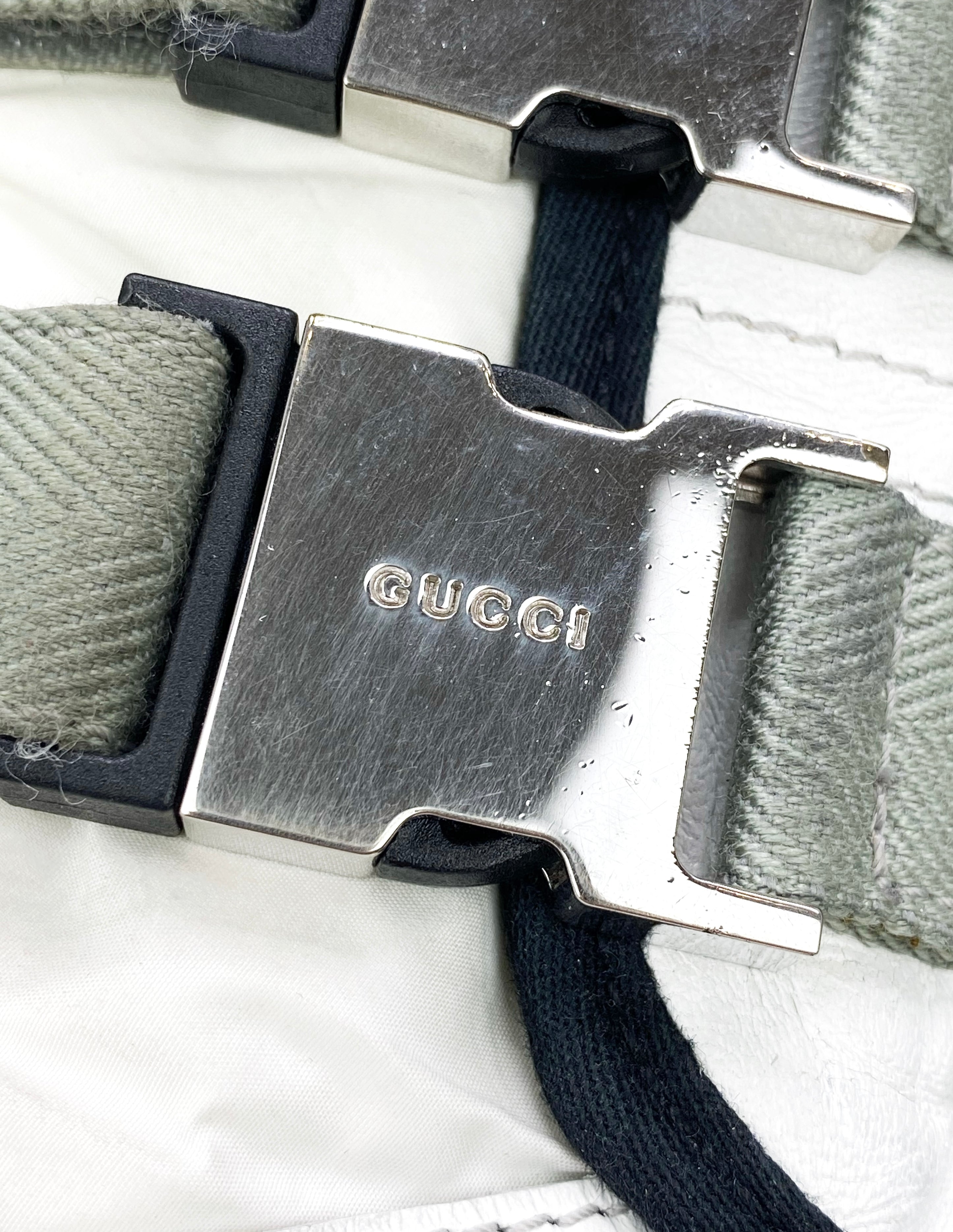 SS10 Gucci Tech Parachute Bondage Strap Leather Sneakers