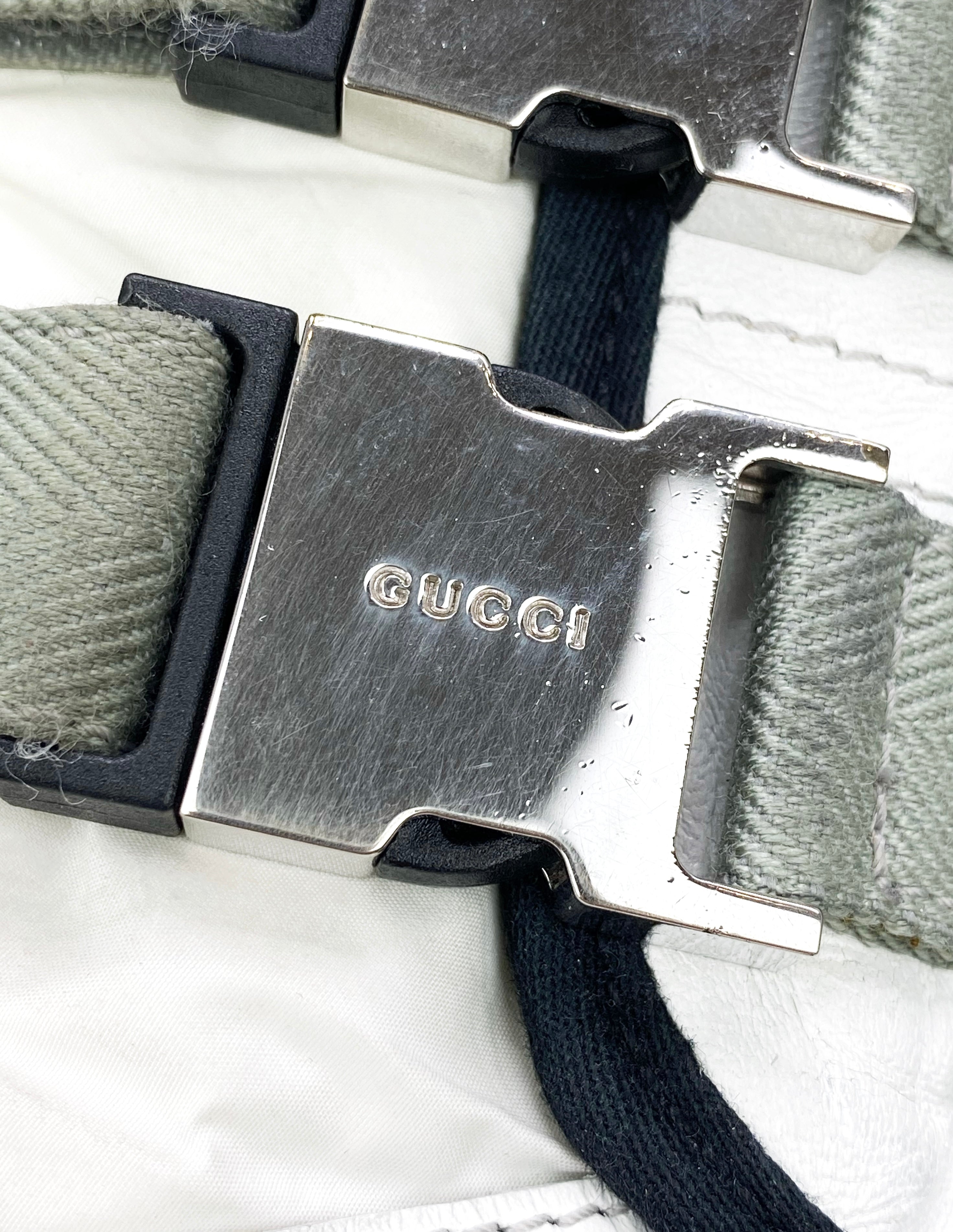 SS10 Gucci Tech Parachute Bondage Strap Leather Sneakers