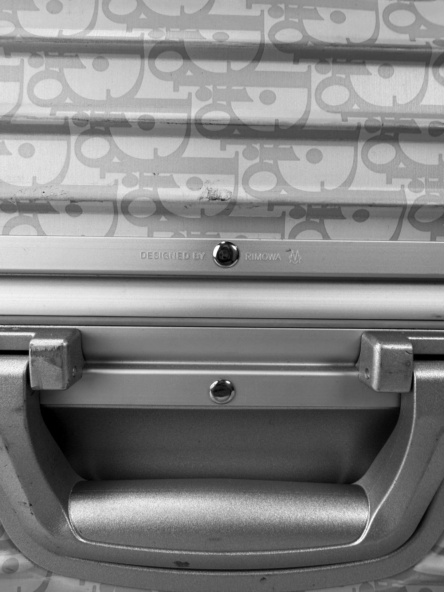 SS20 Dior x Rimowa Large Oblique Monogram 4 Wheel Aluminum Suitcase