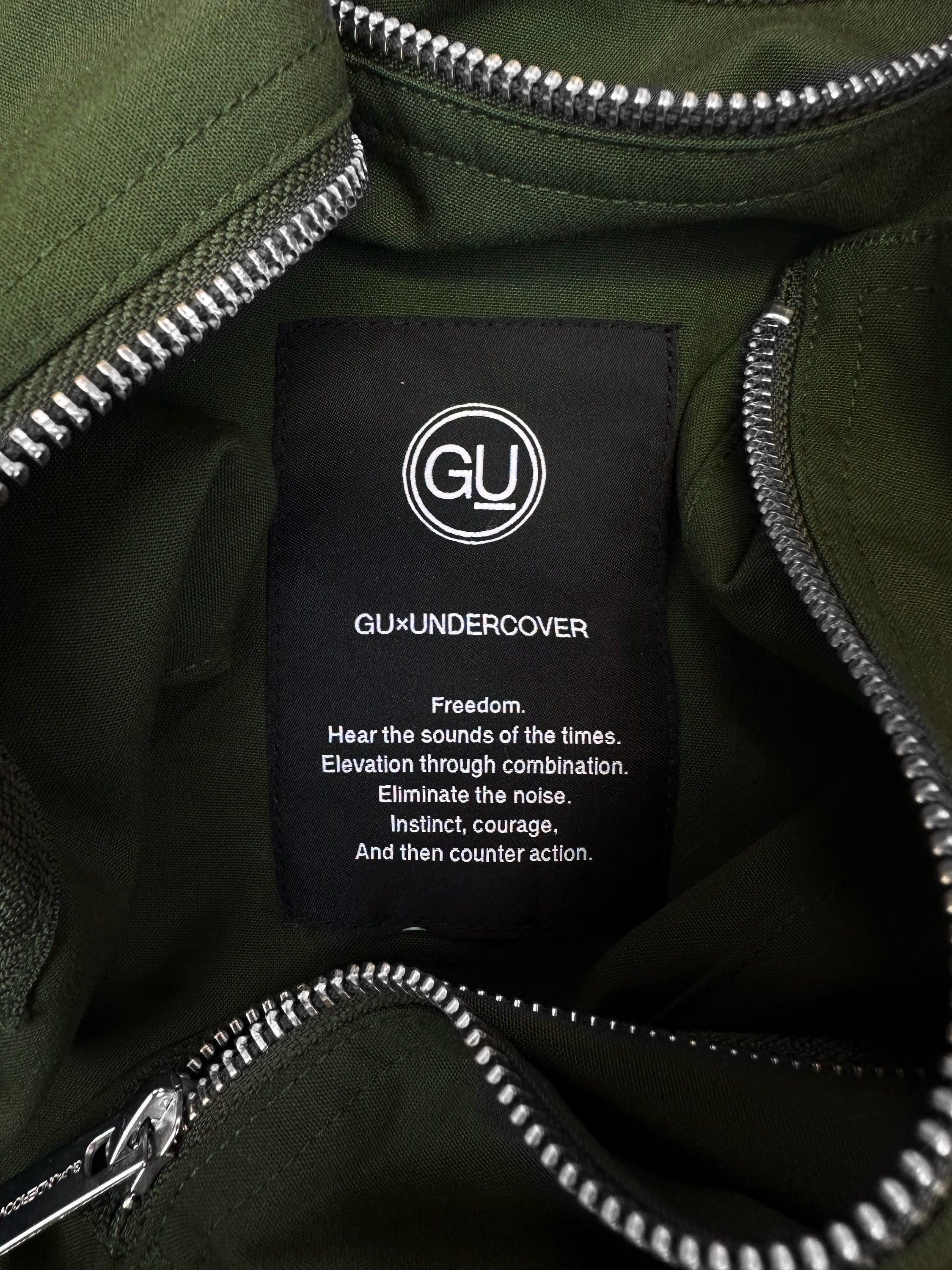 Undercover Forest Green Multi-zip Wide Cut Cargo Pants