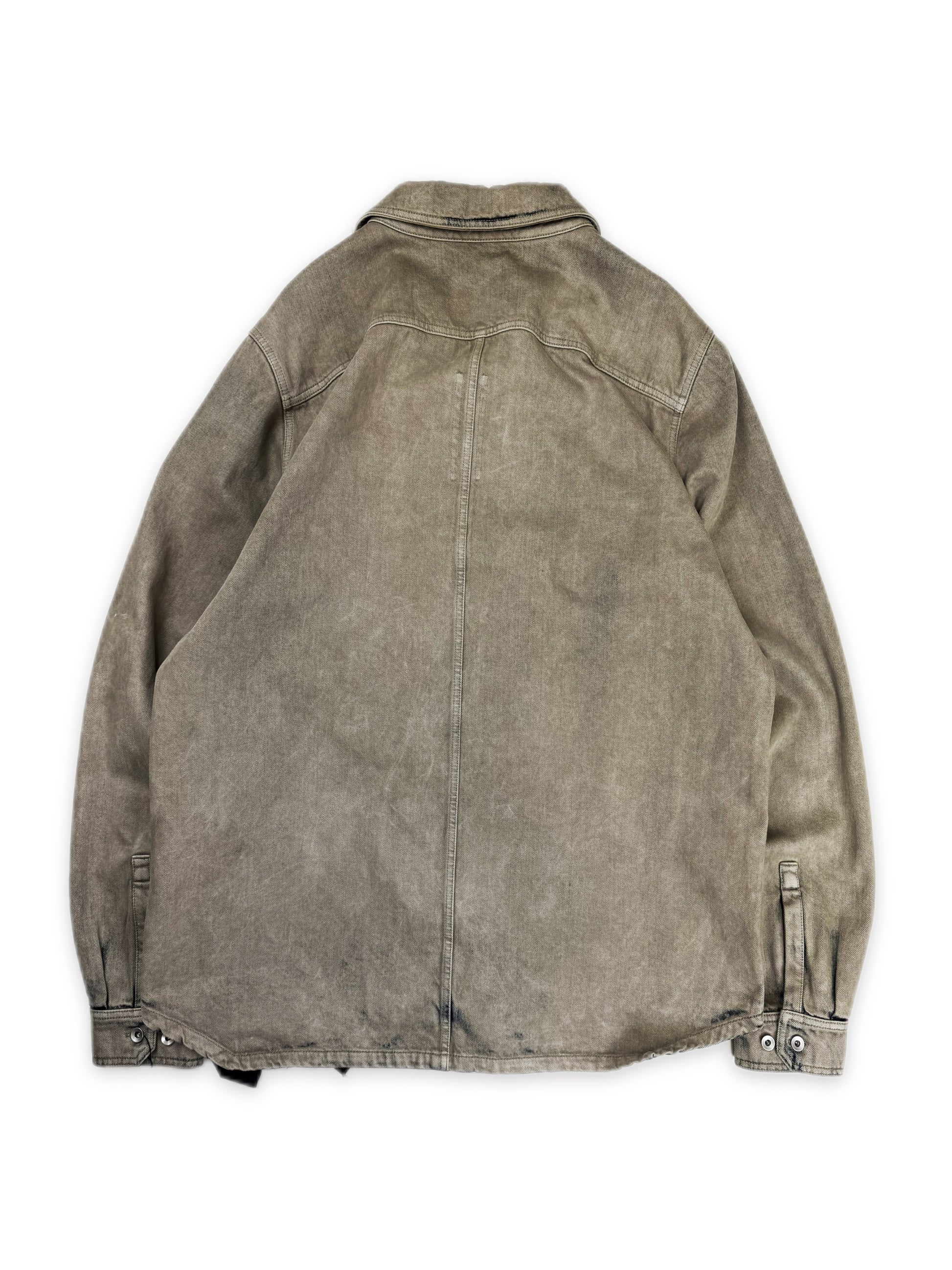 Rick Owens DRKSHDW Mineral / Pearl Washed Denim Cargo Jacket