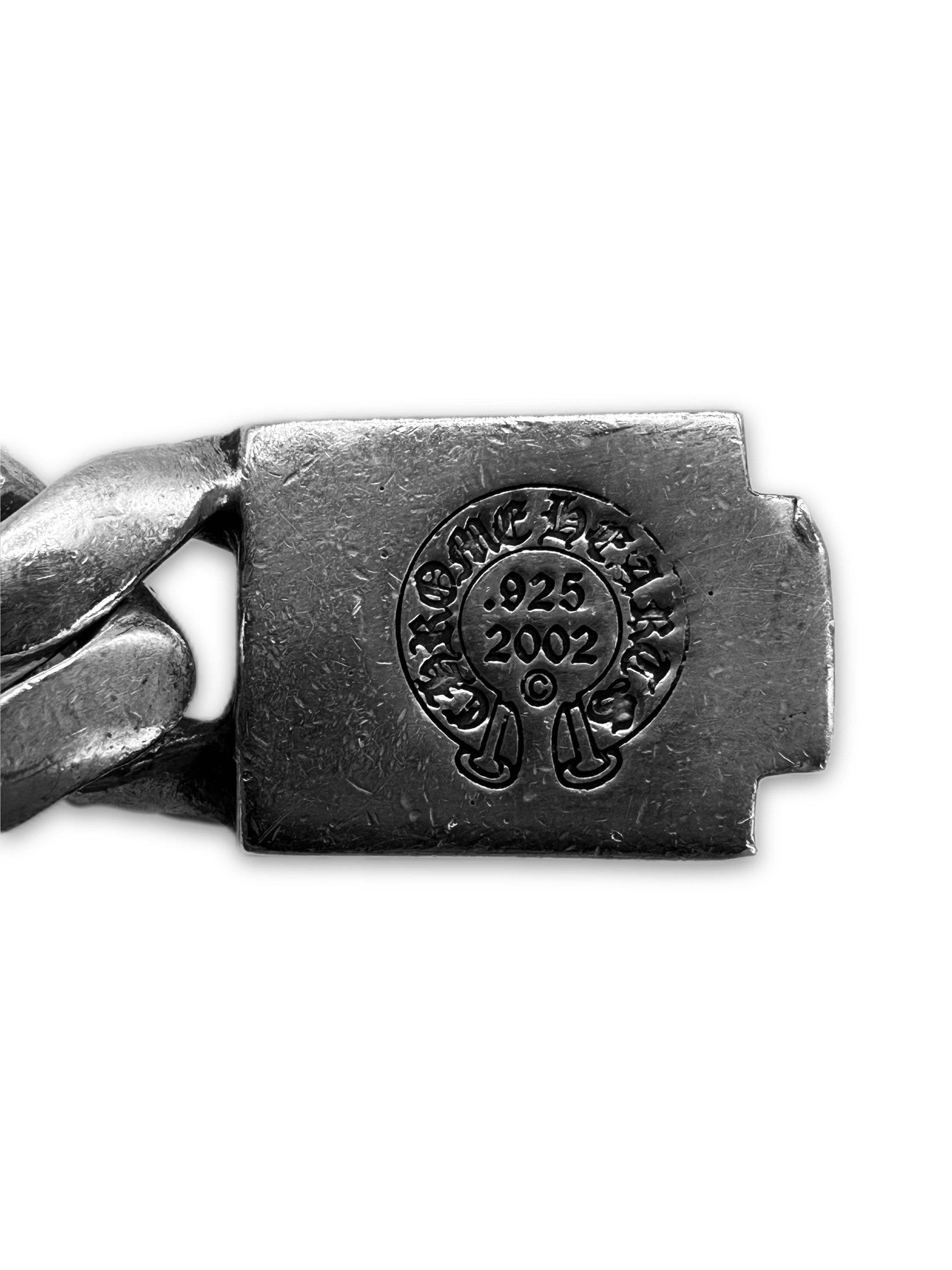 Chrome Hearts ‘Heart’ Cuban Link .925 Silver Heavy Bracelet