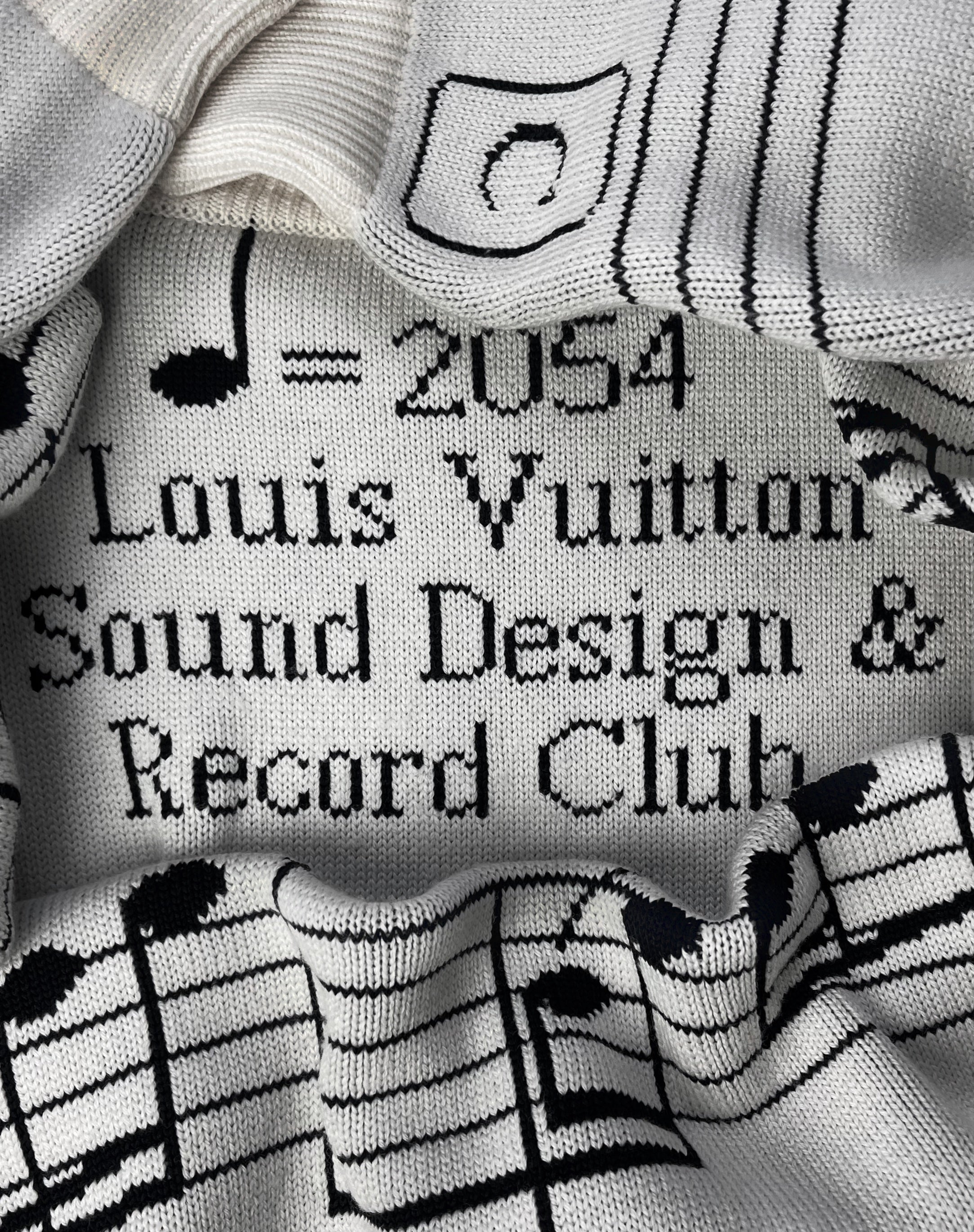FW19 Louis Vuitton ‘Sound Design’ Partition Intarsia Music Sweater