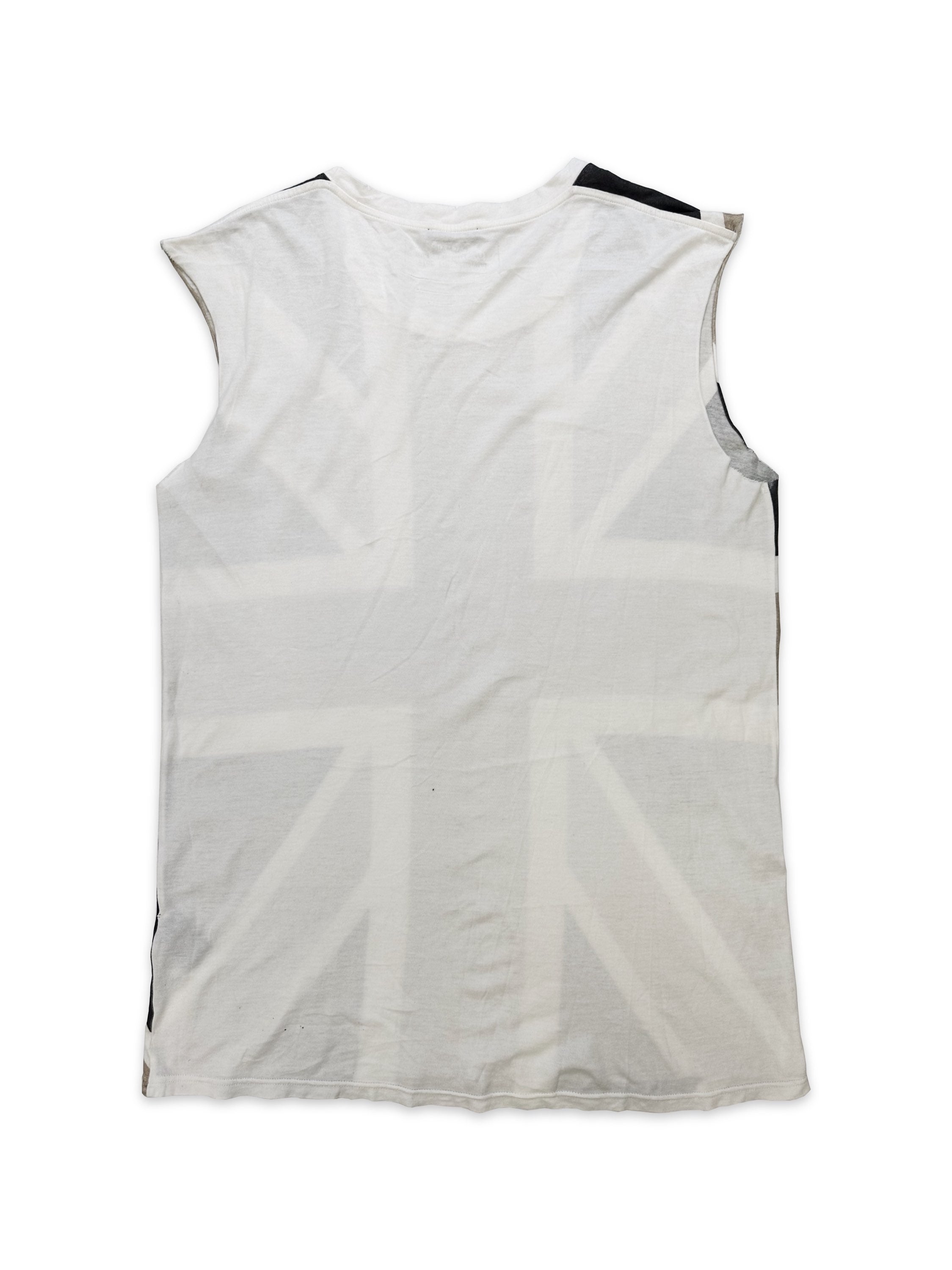 SS16 Balmain ‘Union Jack’ Flag Tonal Sleeveless Tank-top