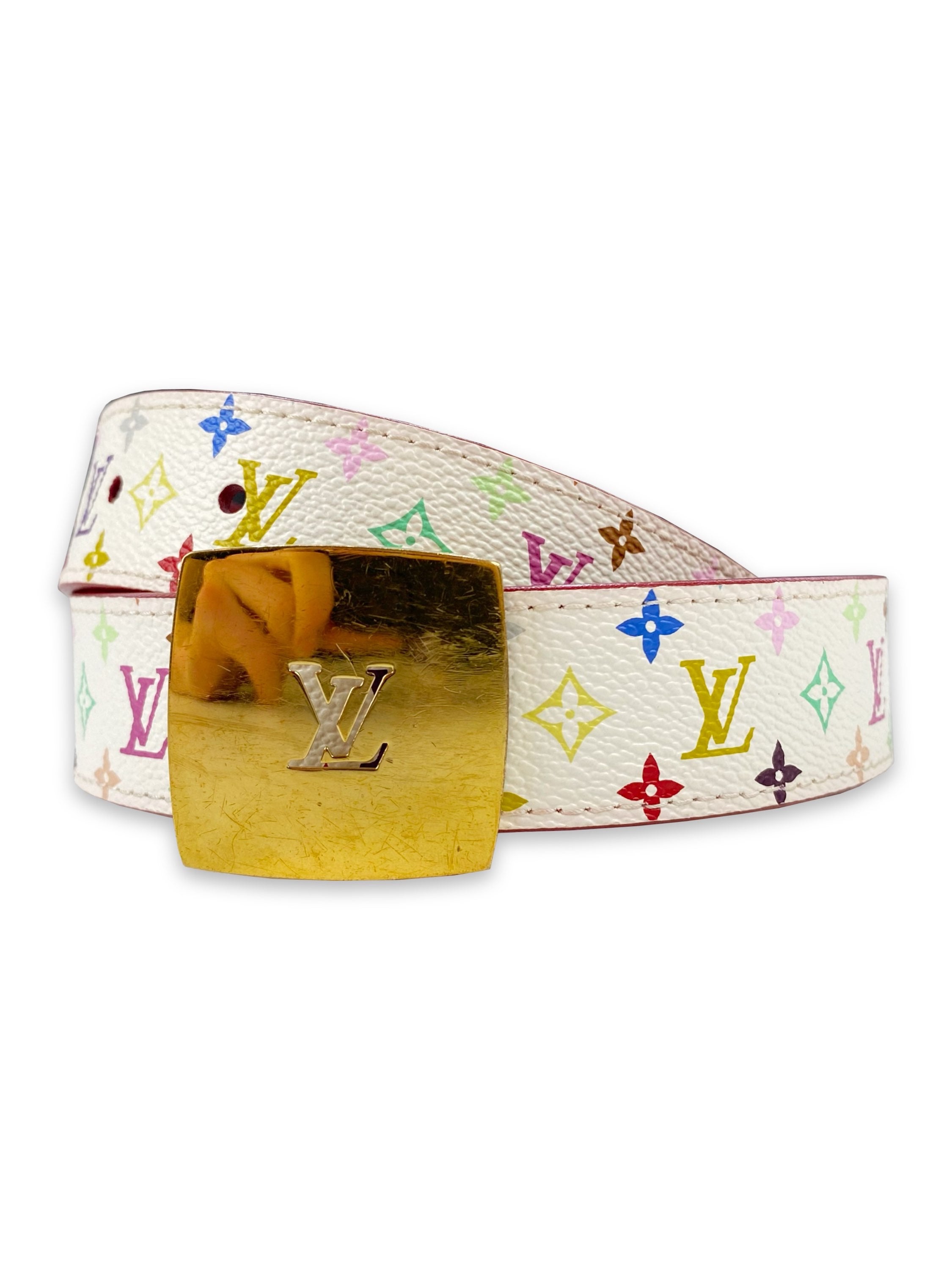 SS03 Louis Vuitton x Takashi Murakami Rainbow Monogram Belt