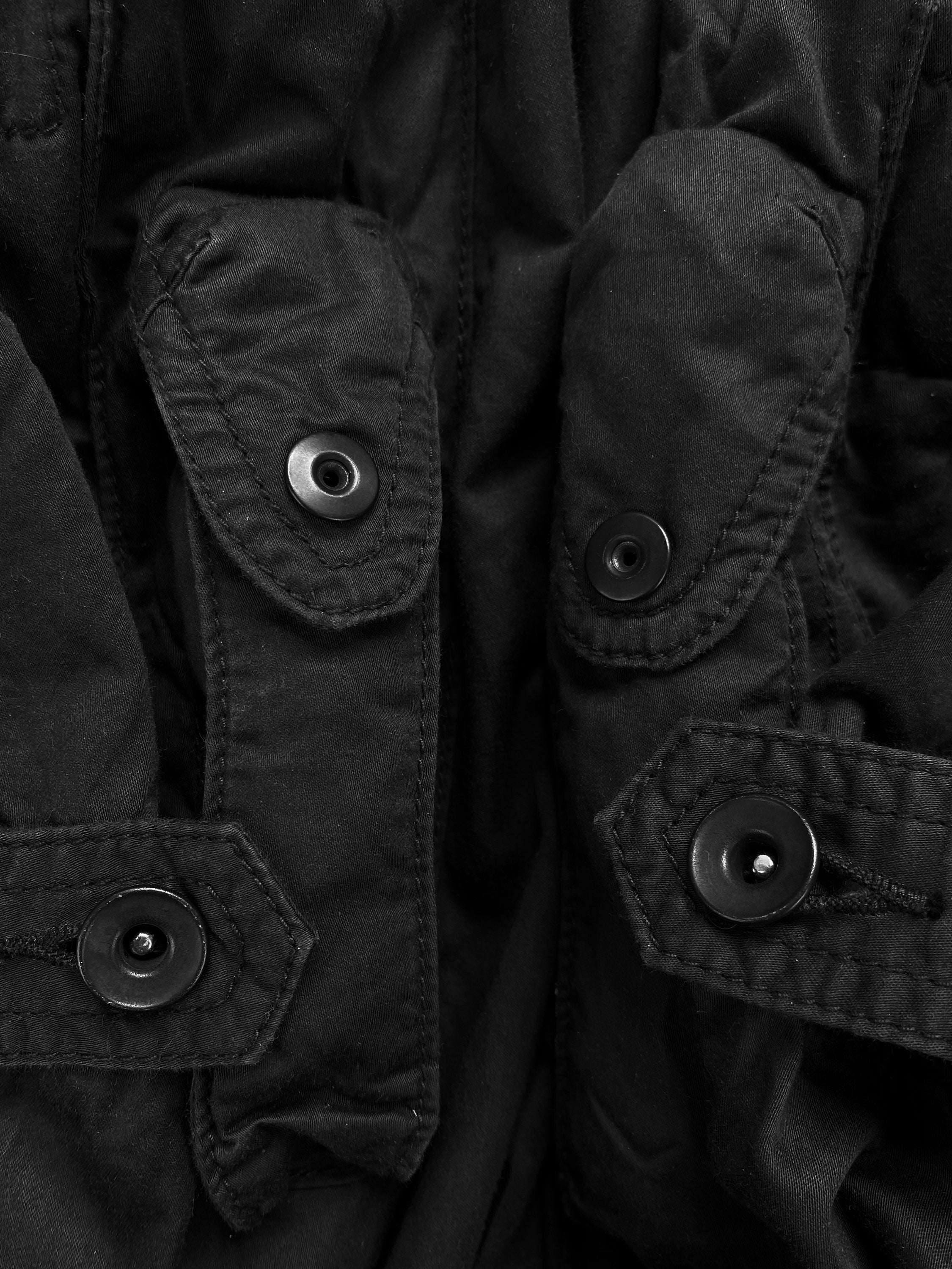 FW10 Julius Gas Mask Oversized Black Multi Pocket Cargo Pants