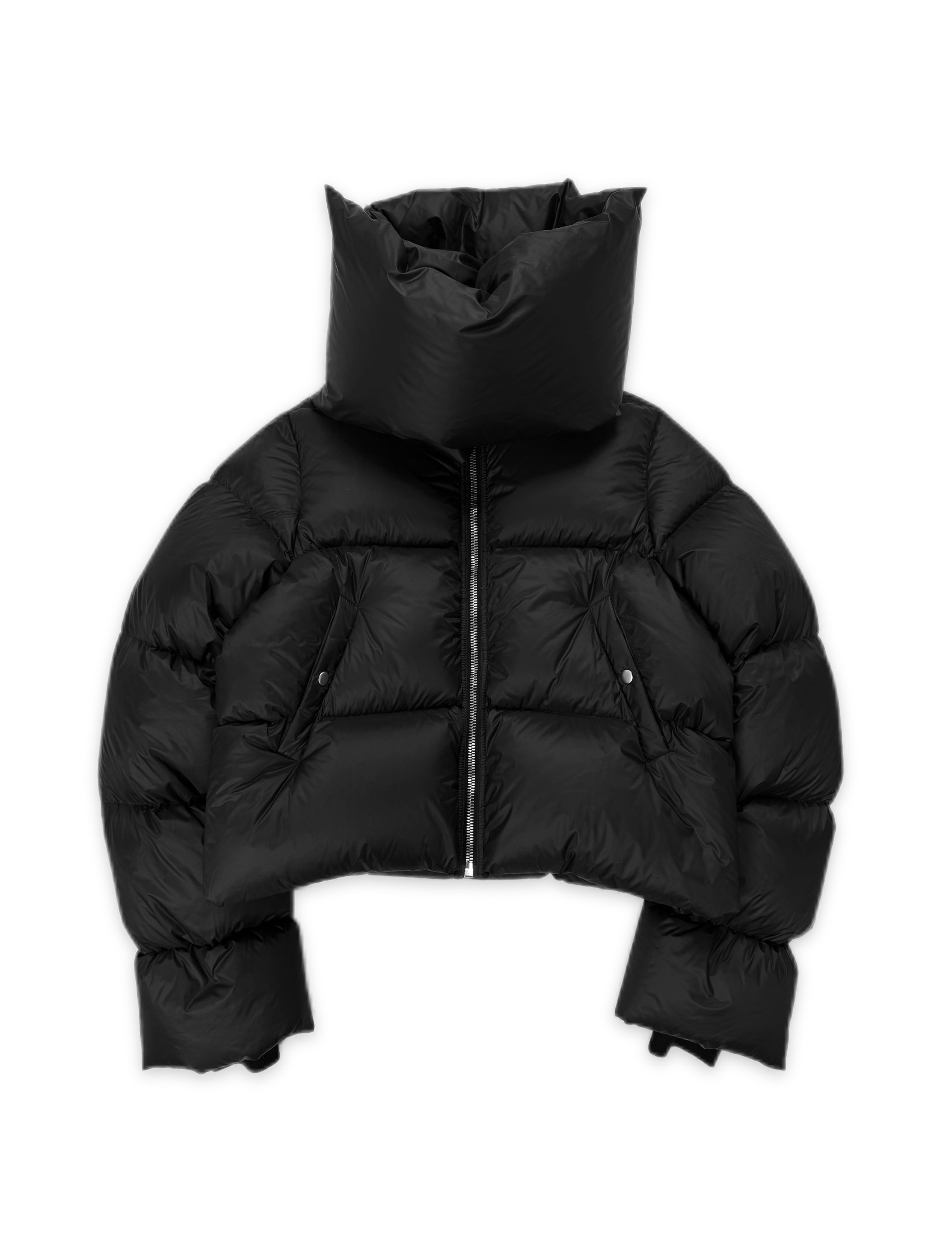 AW24 Rick Owens ‘Porterville’ Funnel Neck Cropped Puffer Jacket
