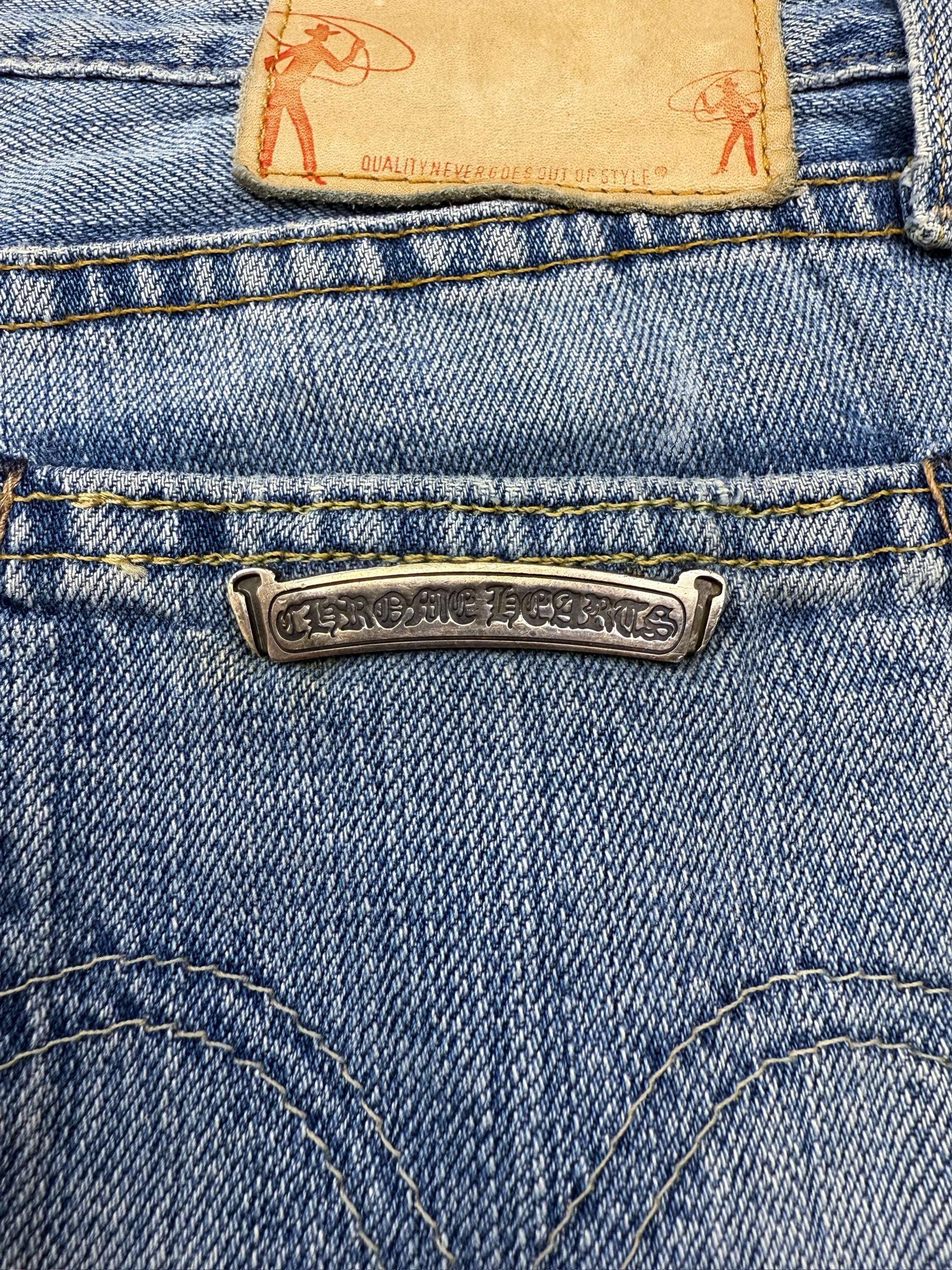 Chrome Hearts x Levi’s Triple Pink Patch Silver Cross Flared Jeans
