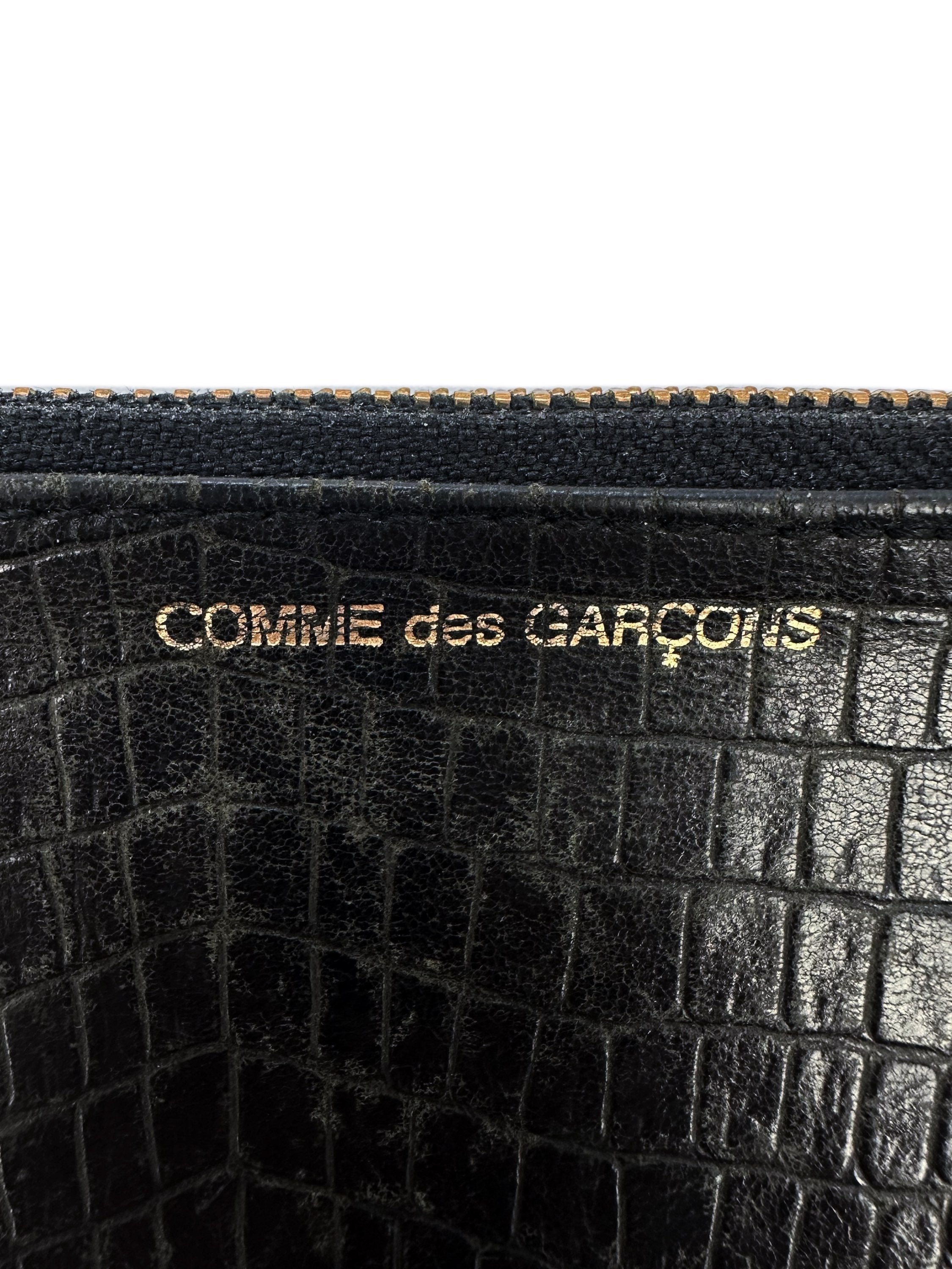 00s Comme Des Garçons Black Crocodile Coin Pouch