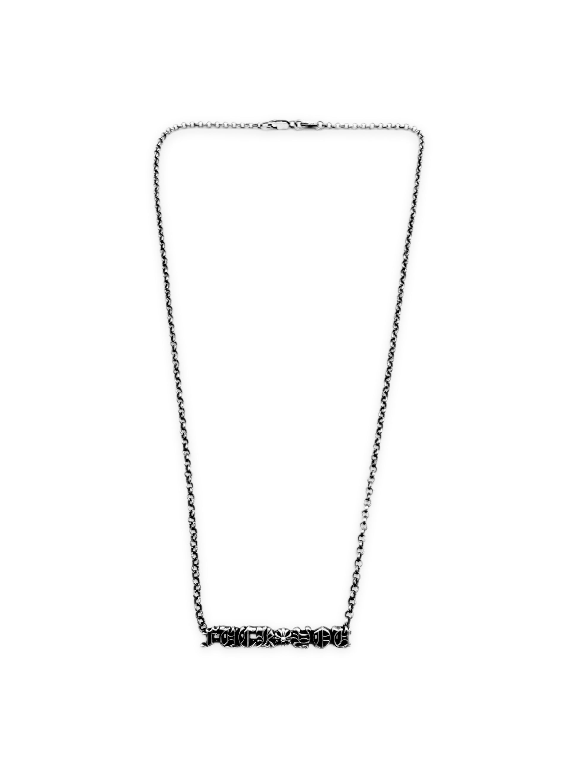 Chrome Hearts Fuck You Plus Spell Out Nameplate Paper Chain Necklace