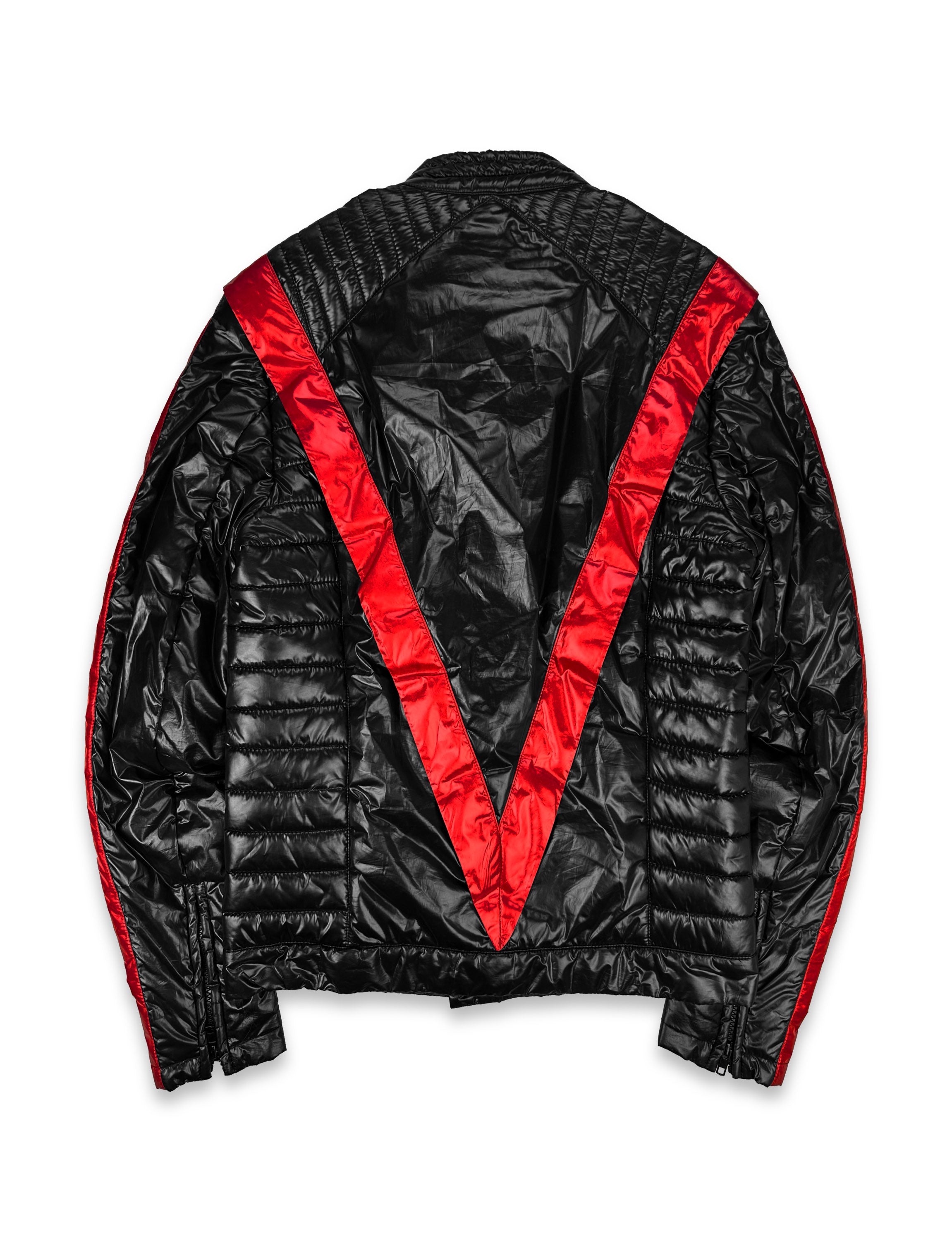 AW08 MAISON MARGIELA 'THRILLER' QUILTED PUFFER BIKER JACKET