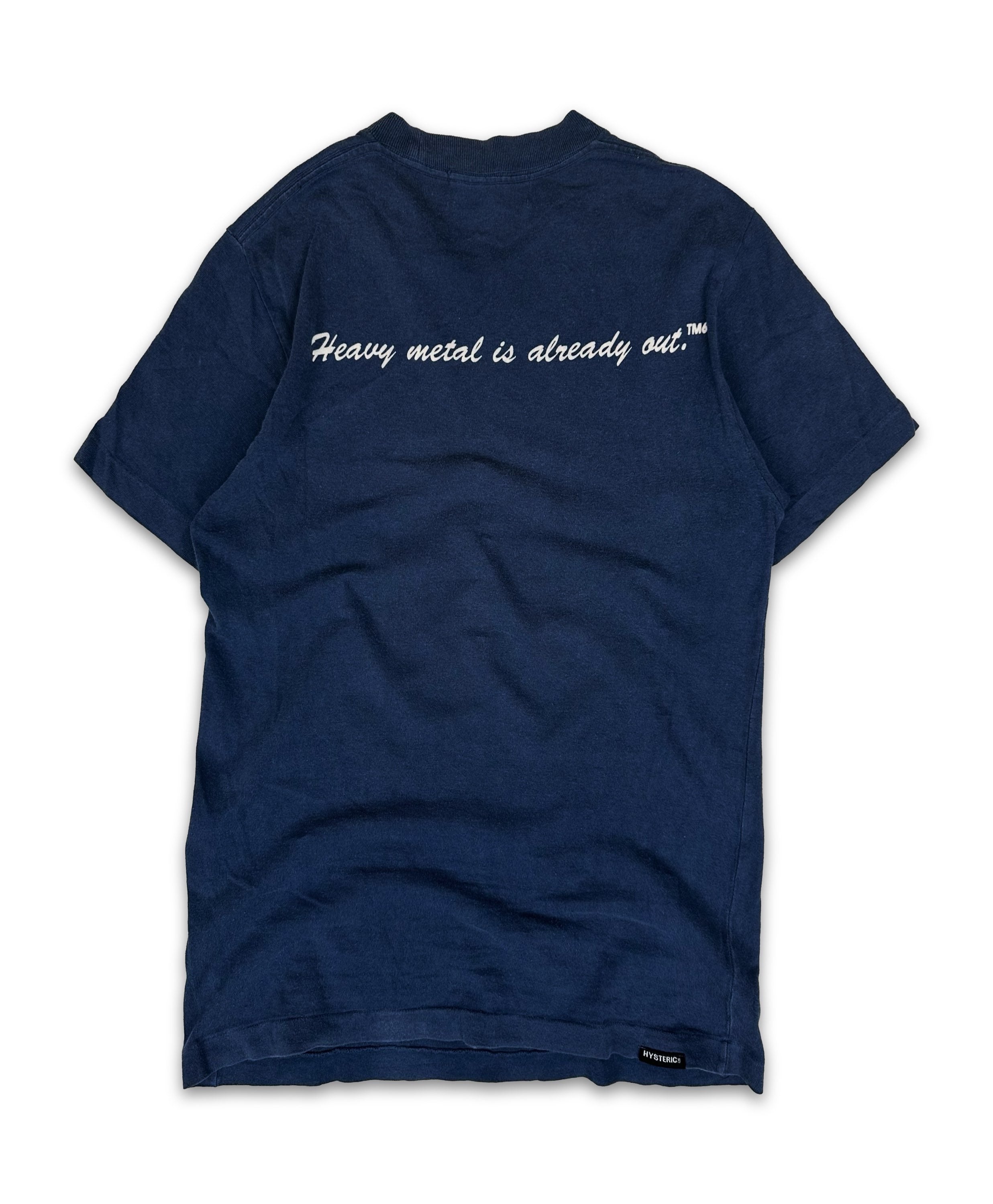 00s Hysteric Glamour ‘Heavy Metal’ Navy Blue T-Shirt