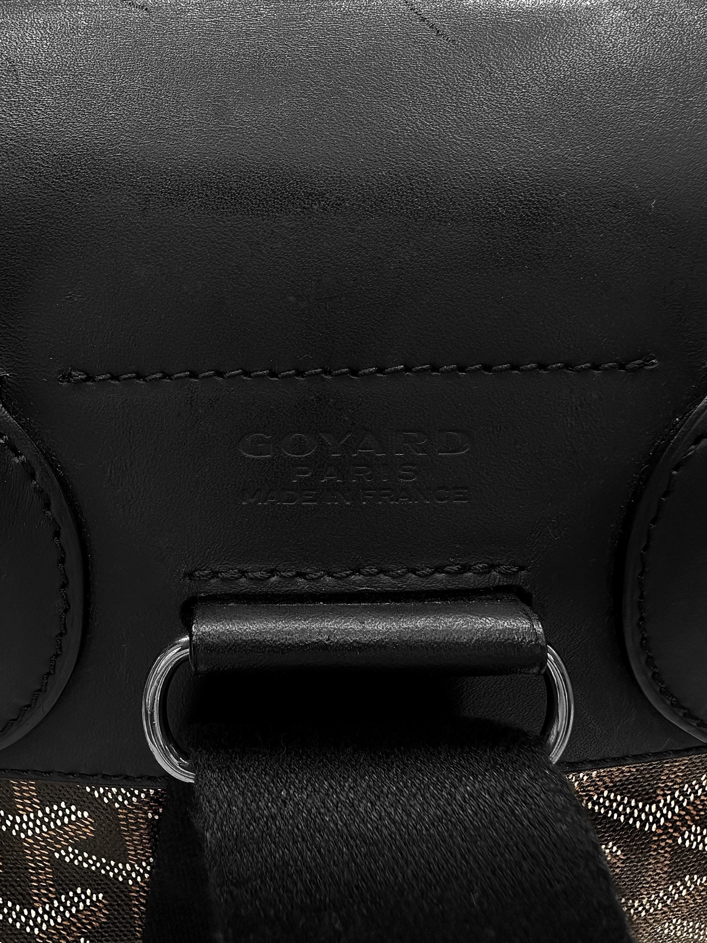 Goyard Alpine MM Calfskin Leather Black Monogram Backpack