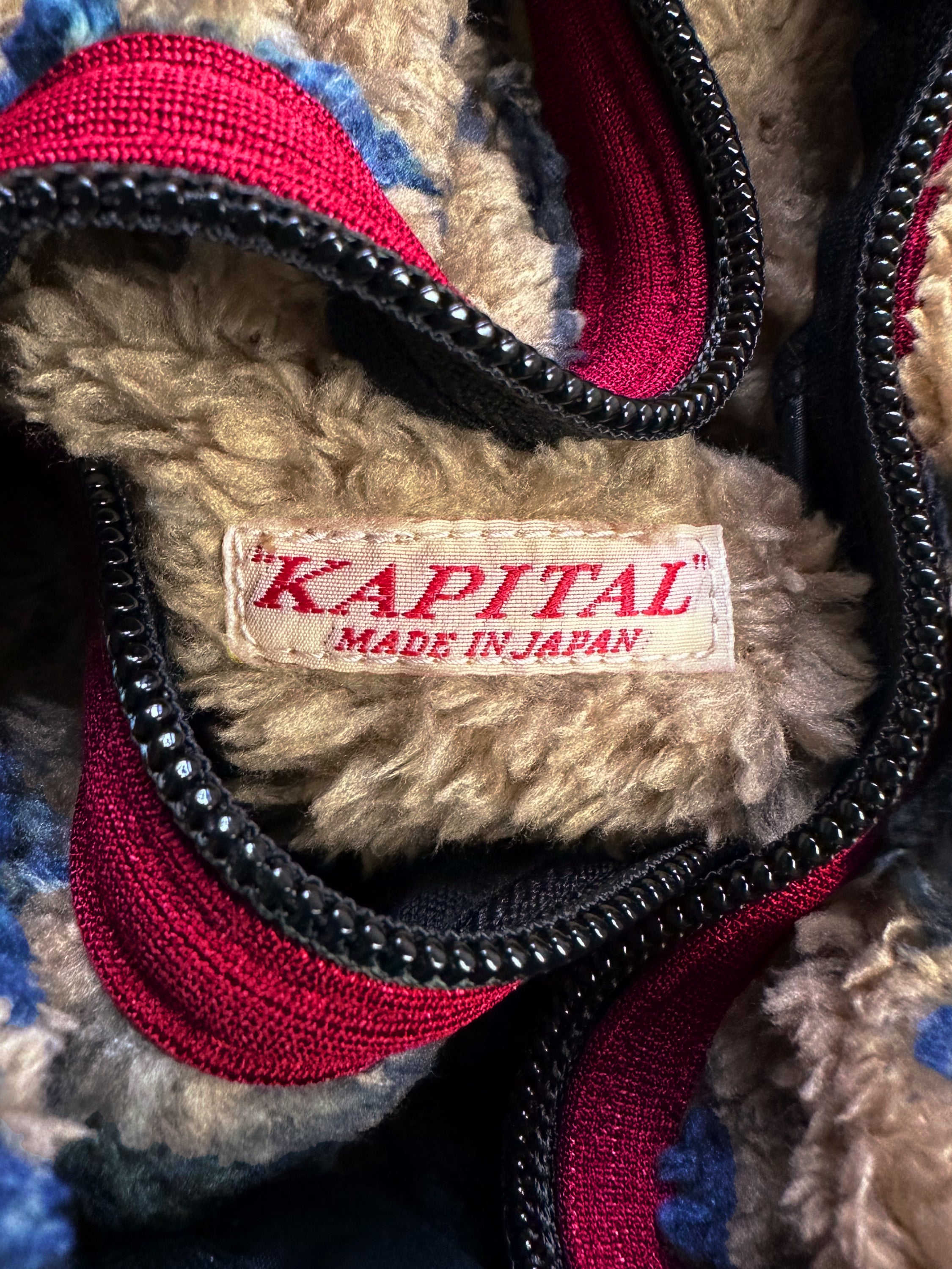 FW22 Kapital ‘Damask’ Botanical Full-zip Fleece Jacket