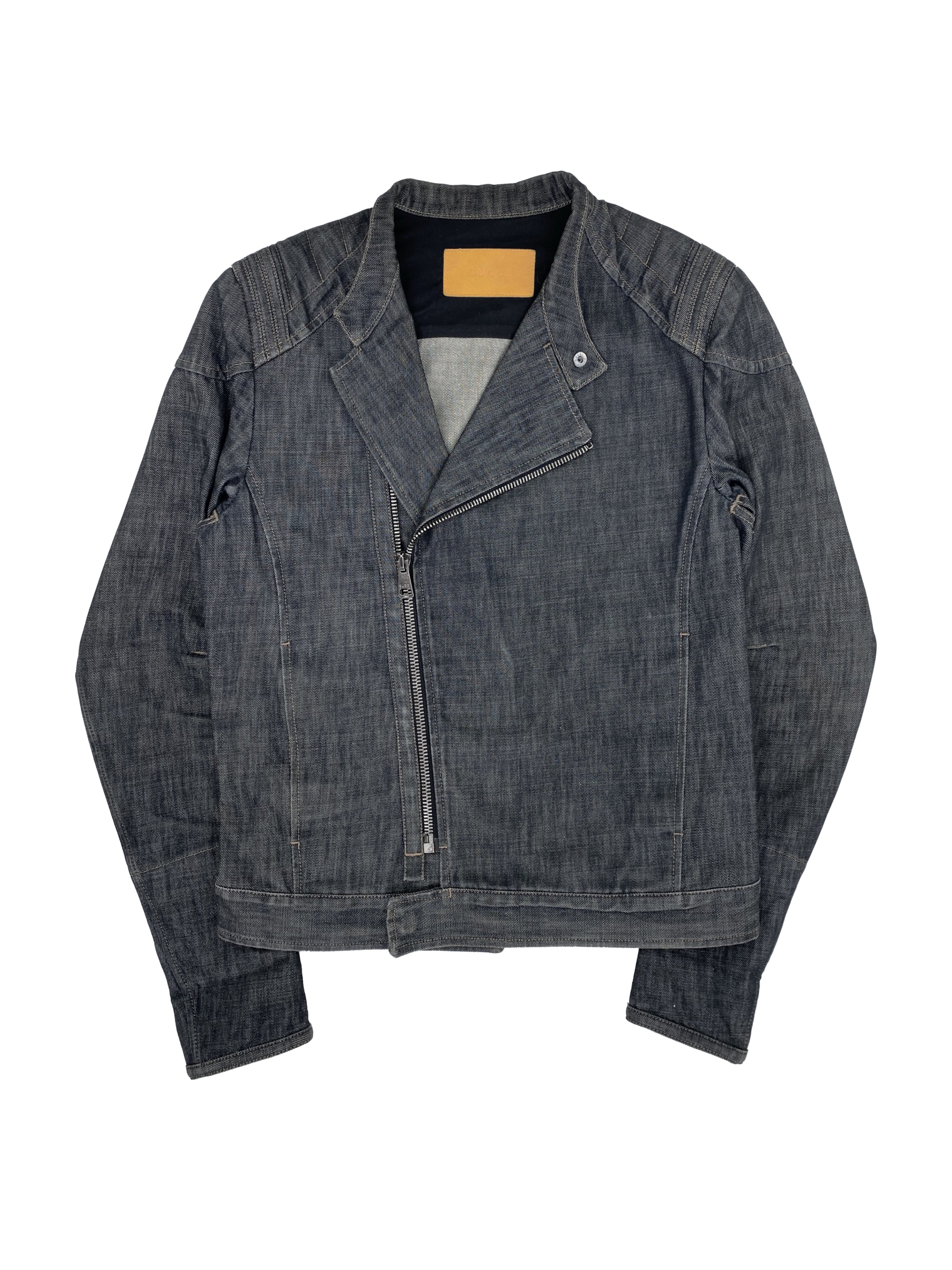 Gucci Coarse Denim Perfecto Biker Jacket