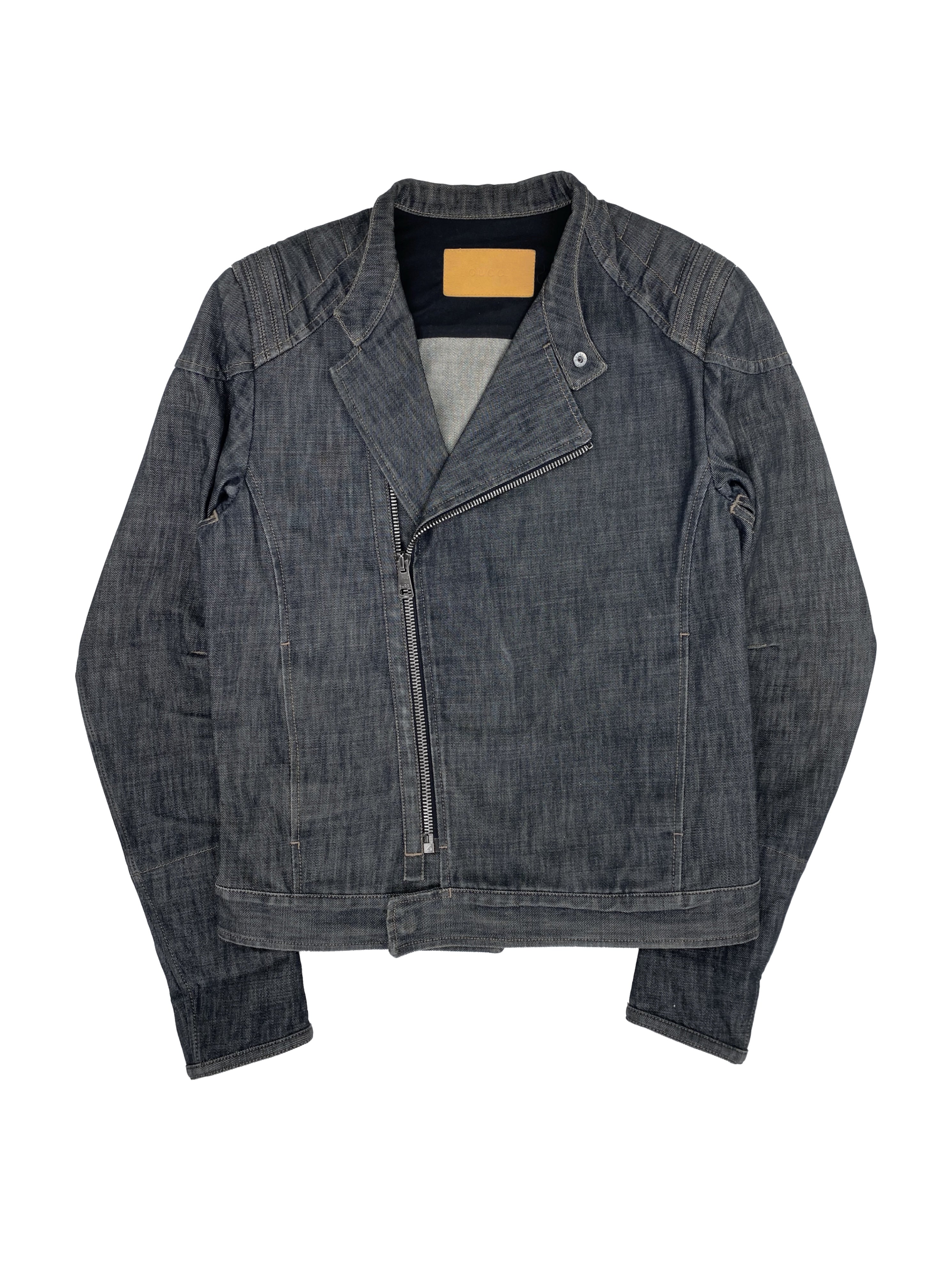 Gucci Coarse Denim Perfecto Biker Jacket