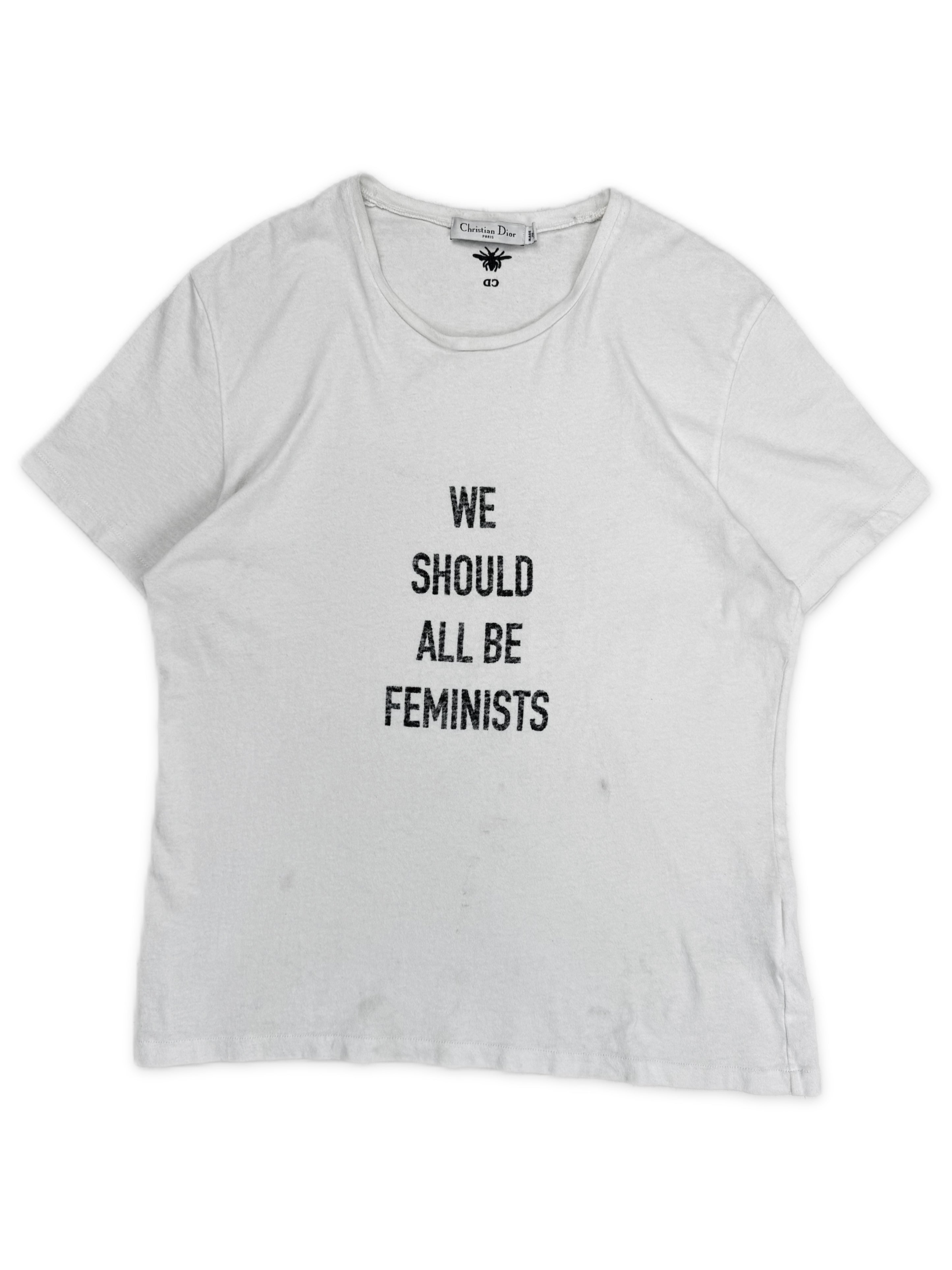 SS17 Dior Homme ‘We Should All Be Feminists’ White Slogan T-Shirt