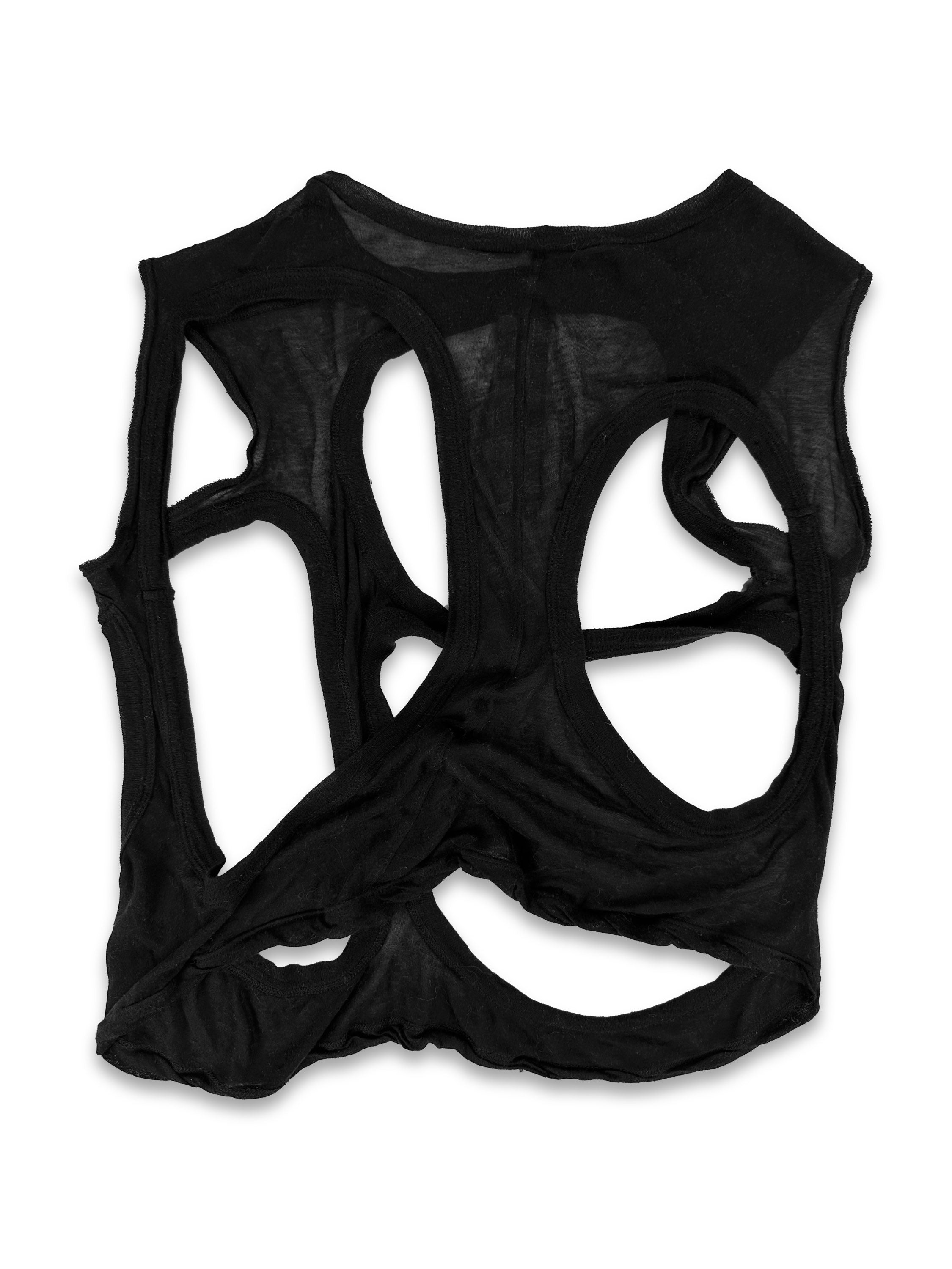 SS18 Rick Owens ‘Membrane’ Dirt Cut Out Geometric Tank-top