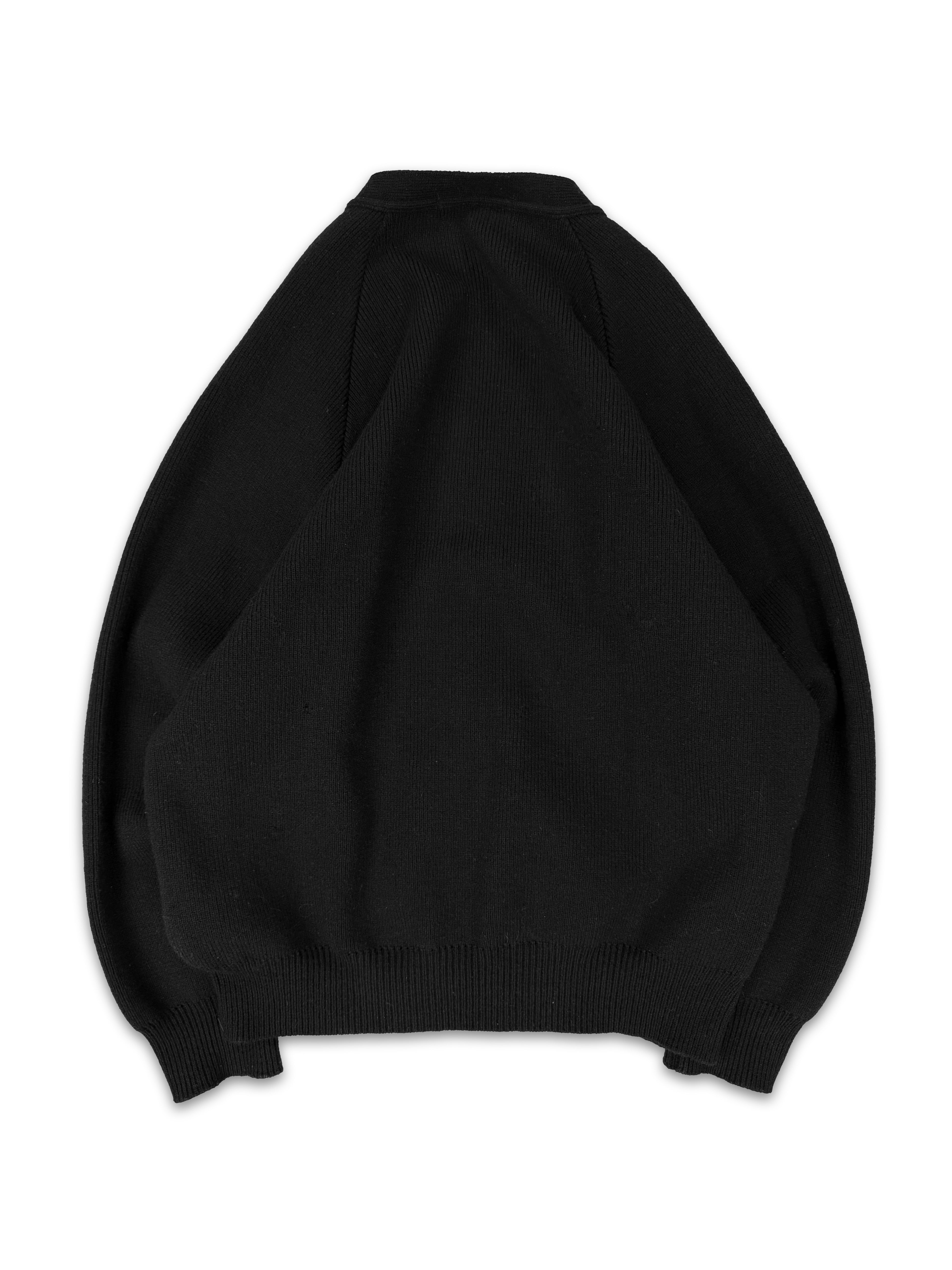 Comme des Garçons ‘CDG’ Embroidered Logo Black Knit Cardigan