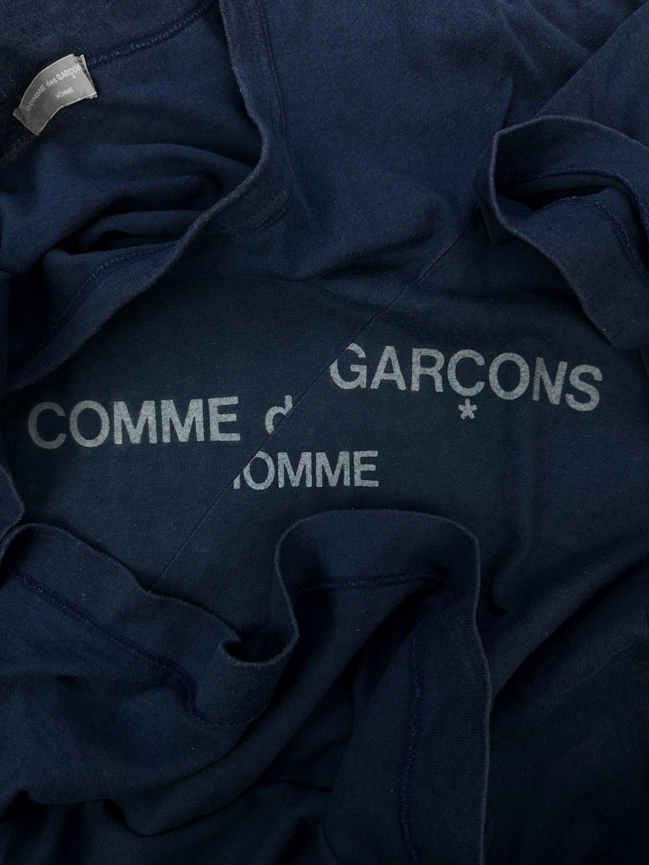 AW97 Comme des Garçons ‘Split Logo’ Navy Blue T-Shirt