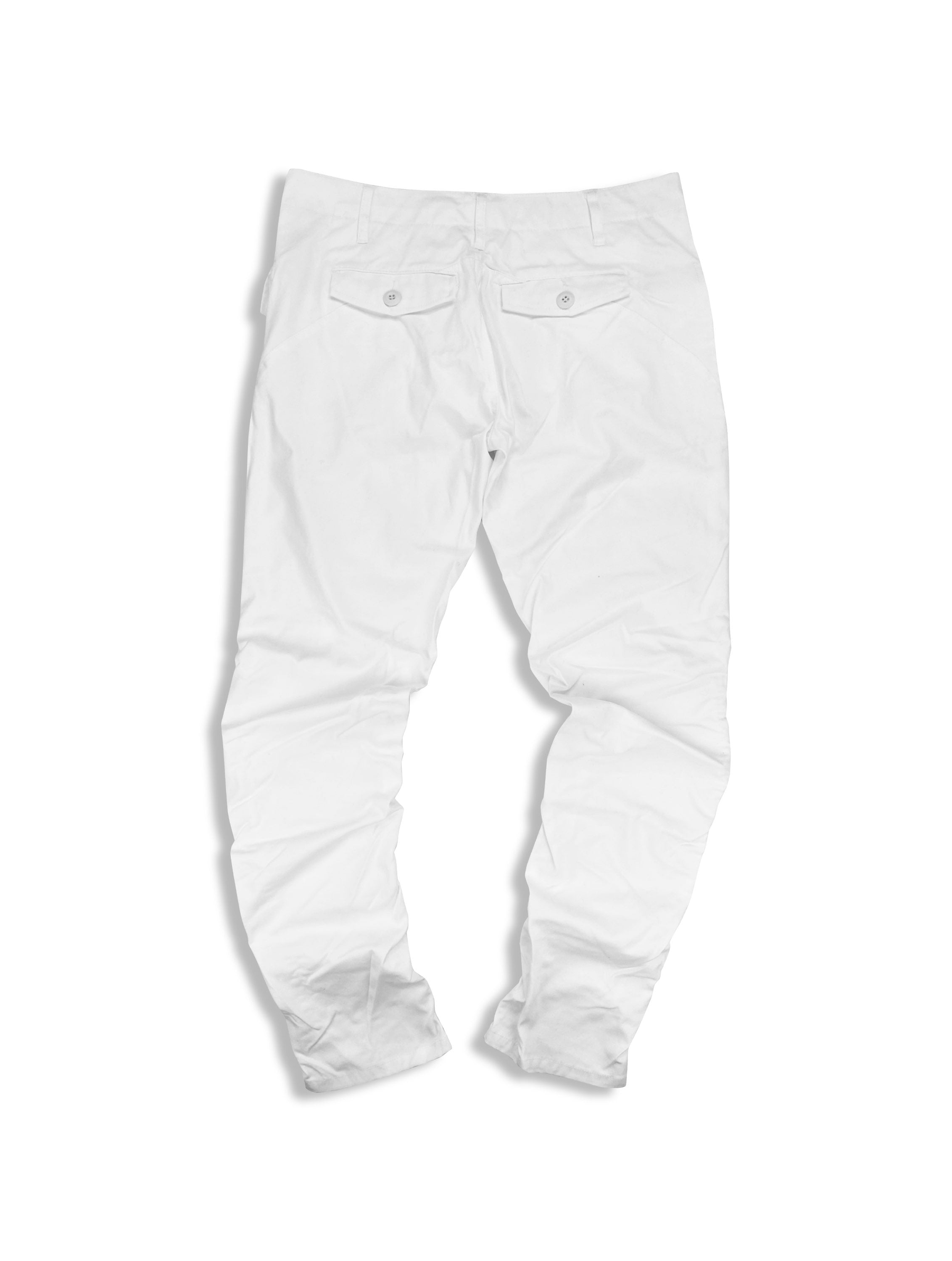 00s Katharine Hamnett White Panelled Cargo Pants