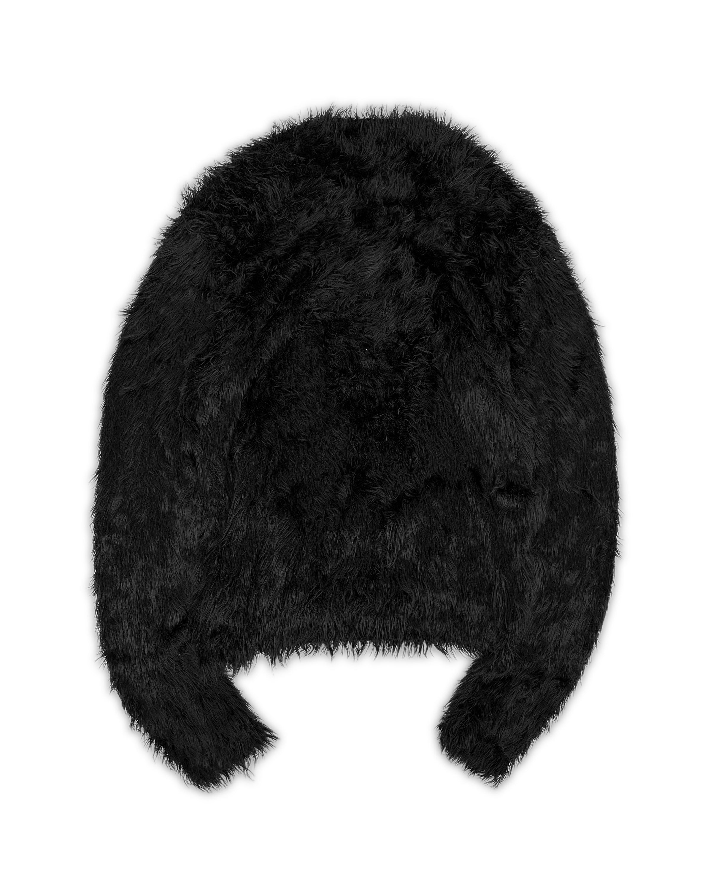 1017 Alyx 9SM ‘Shag’ Faux Fur Knit Oversized Black Sweater